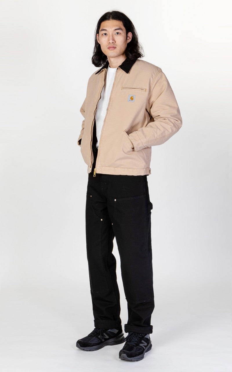 Carhartt WIP Double Knee Pant Dearborn Canvas Rinsed Black