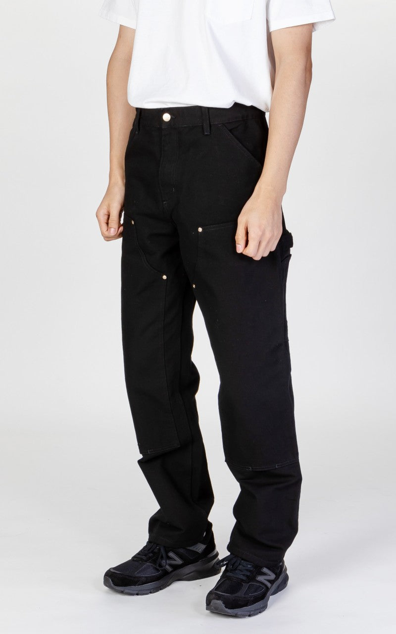 Carhartt WIP Double Knee Pant Dearborn Canvas Rinsed Black