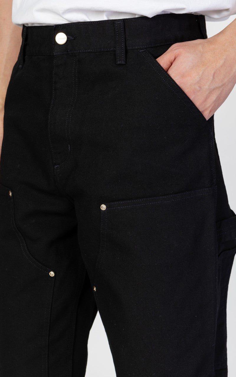 Carhartt WIP Double Knee Pant Dearborn Canvas Rinsed Black