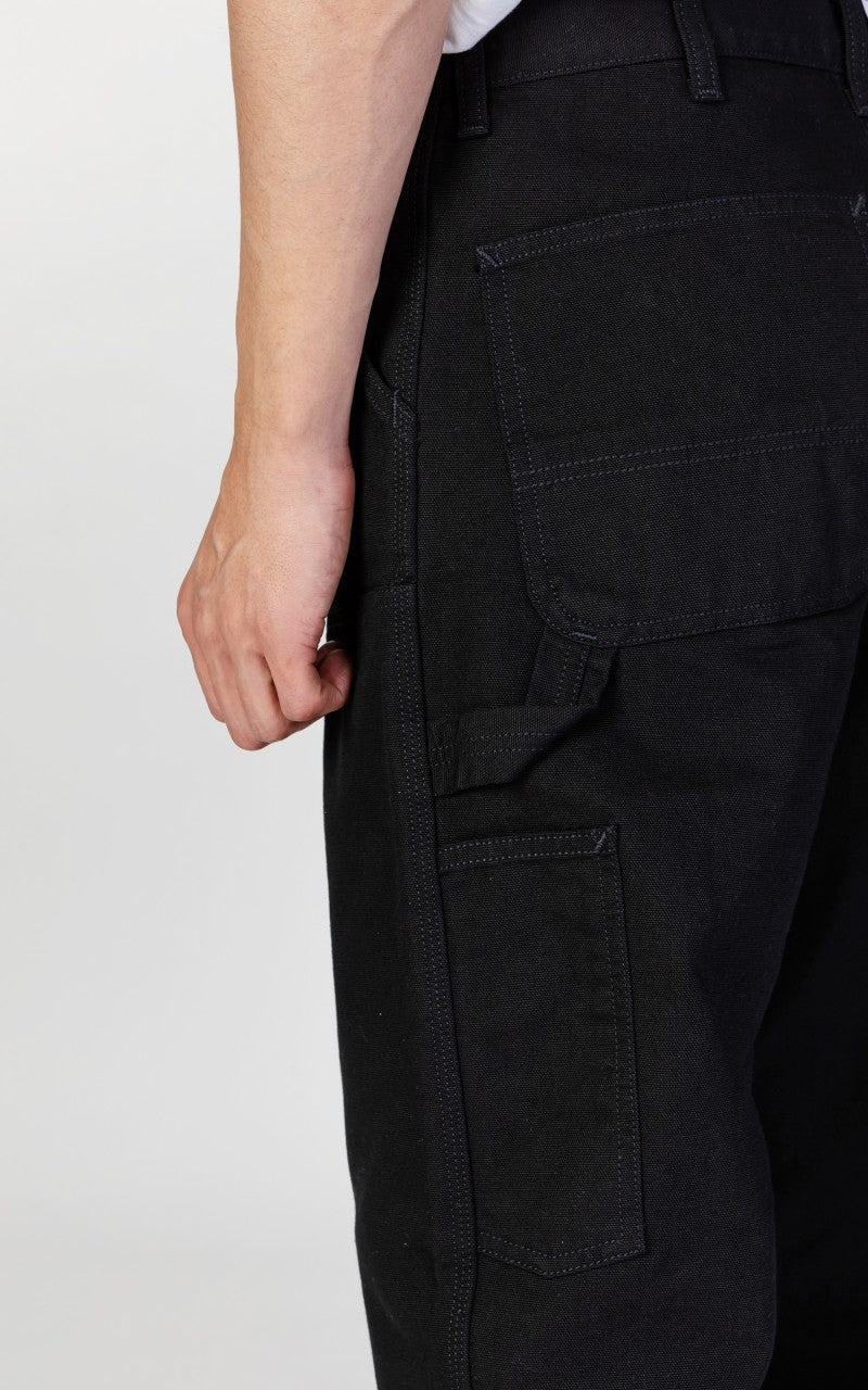 Carhartt WIP Double Knee Pant Dearborn Canvas Rinsed Black