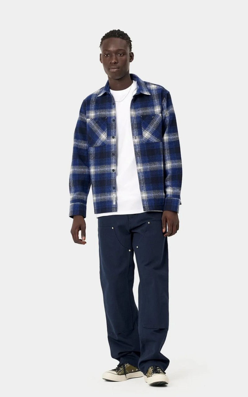 Carhartt WIP Double Knee Pant Dearborn Canvas Rinsed Dark Navy