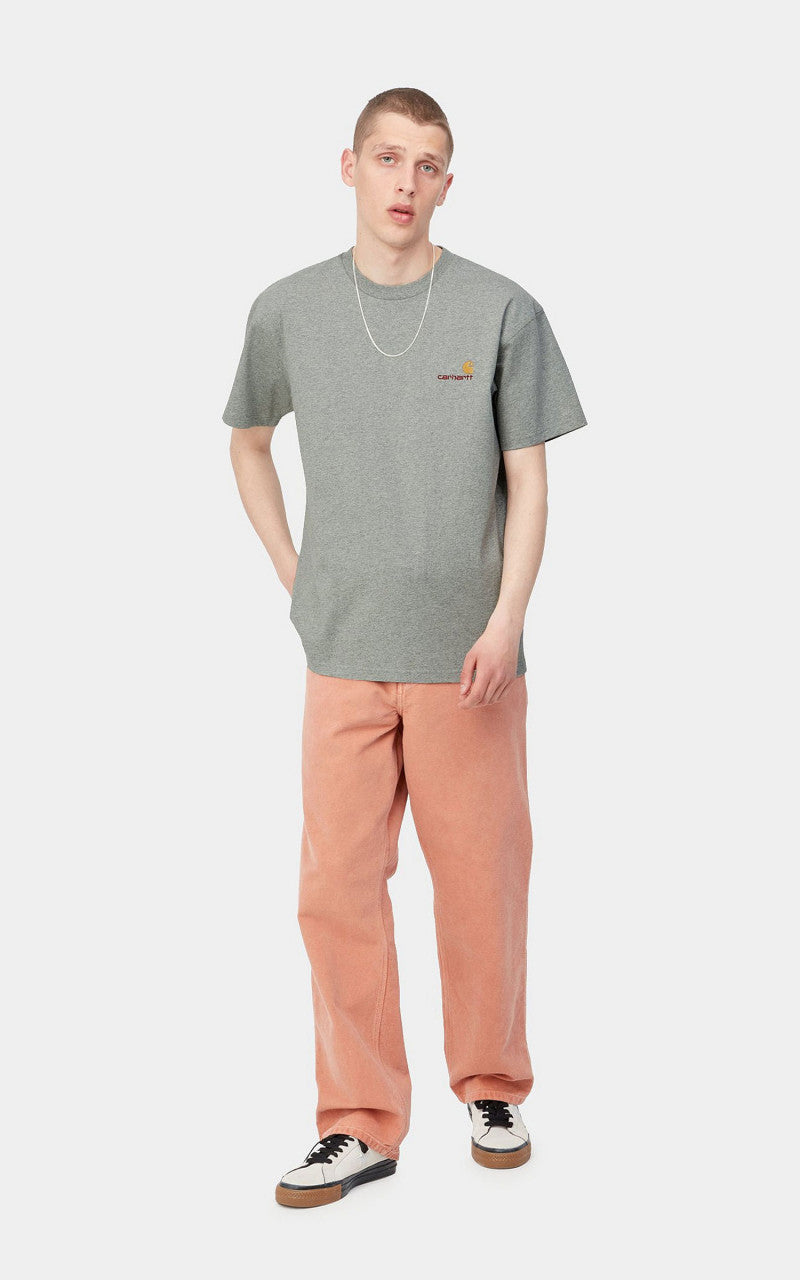 Carhartt WIP S/S American Script T-Shirt Grey Heather