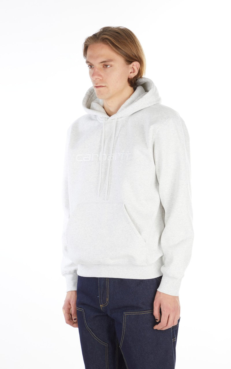 Carhartt WIP Hooded Carhartt Sweat Ash Heather/White