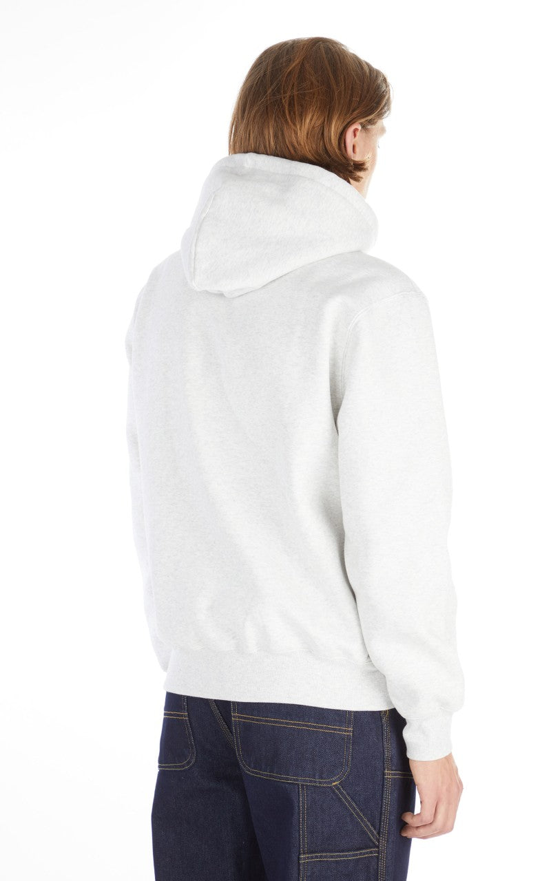 Carhartt WIP Hooded Carhartt Sweat Ash Heather/White