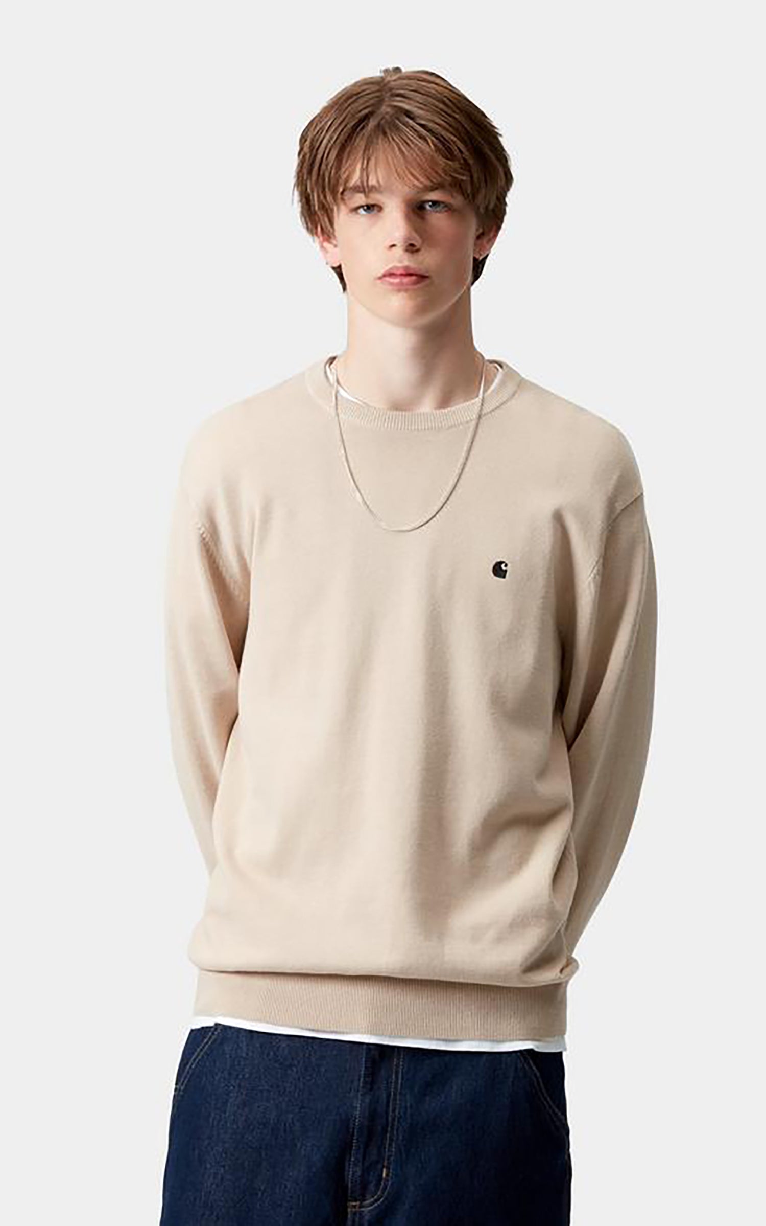 Carhartt WIP Madison Sweater Fleur De Sel/Black