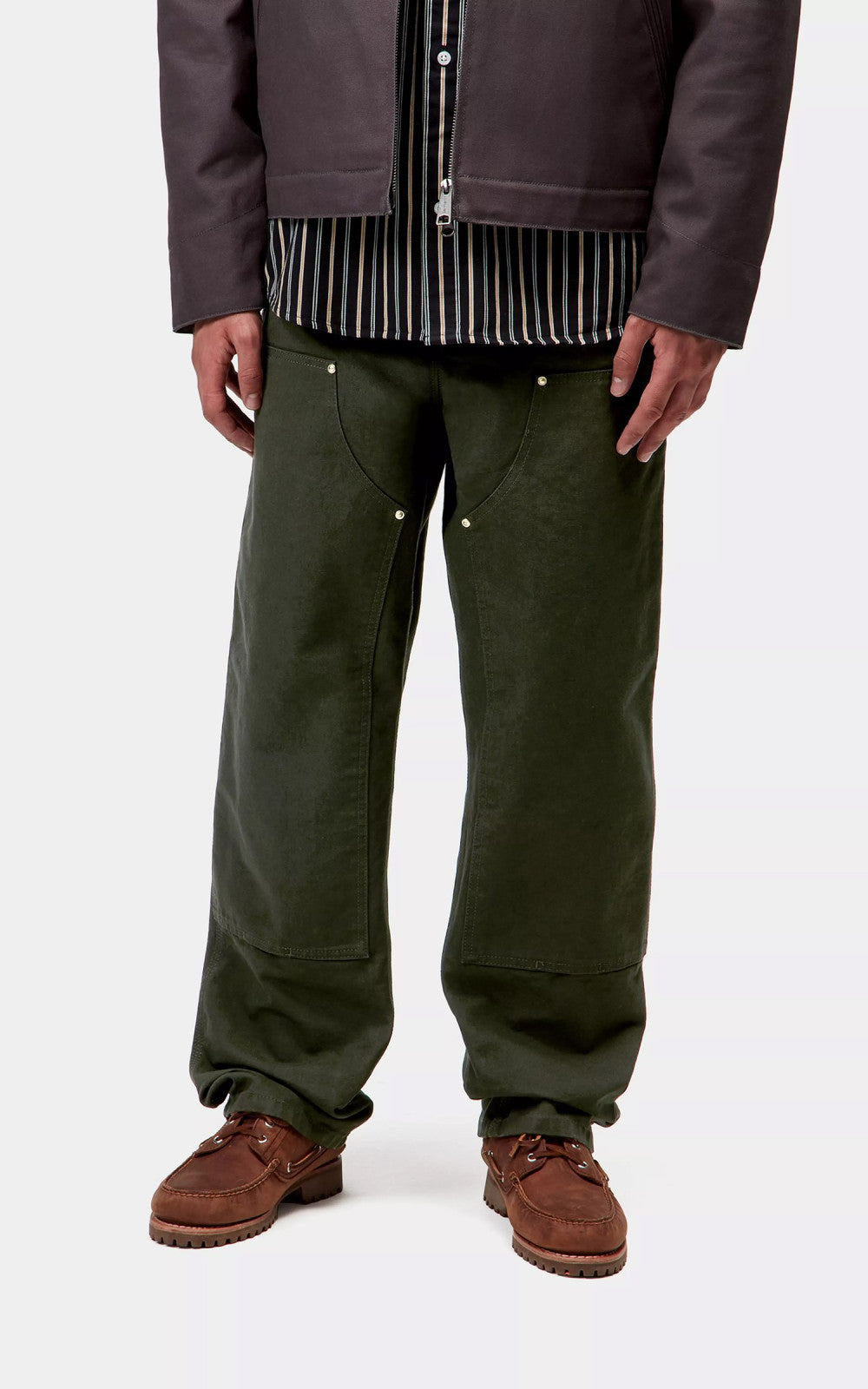 Carhartt WIP Double Knee Pant Dearborn Canvas Rinsed Olive