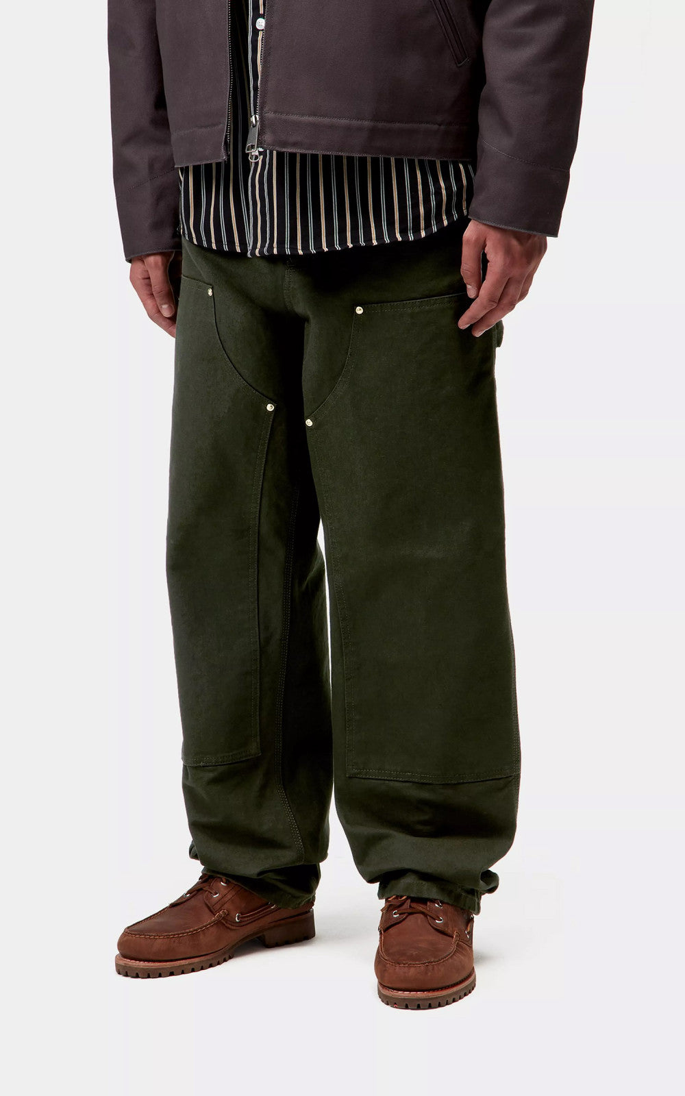 Carhartt WIP Double Knee Pant Dearborn Canvas Rinsed Olive