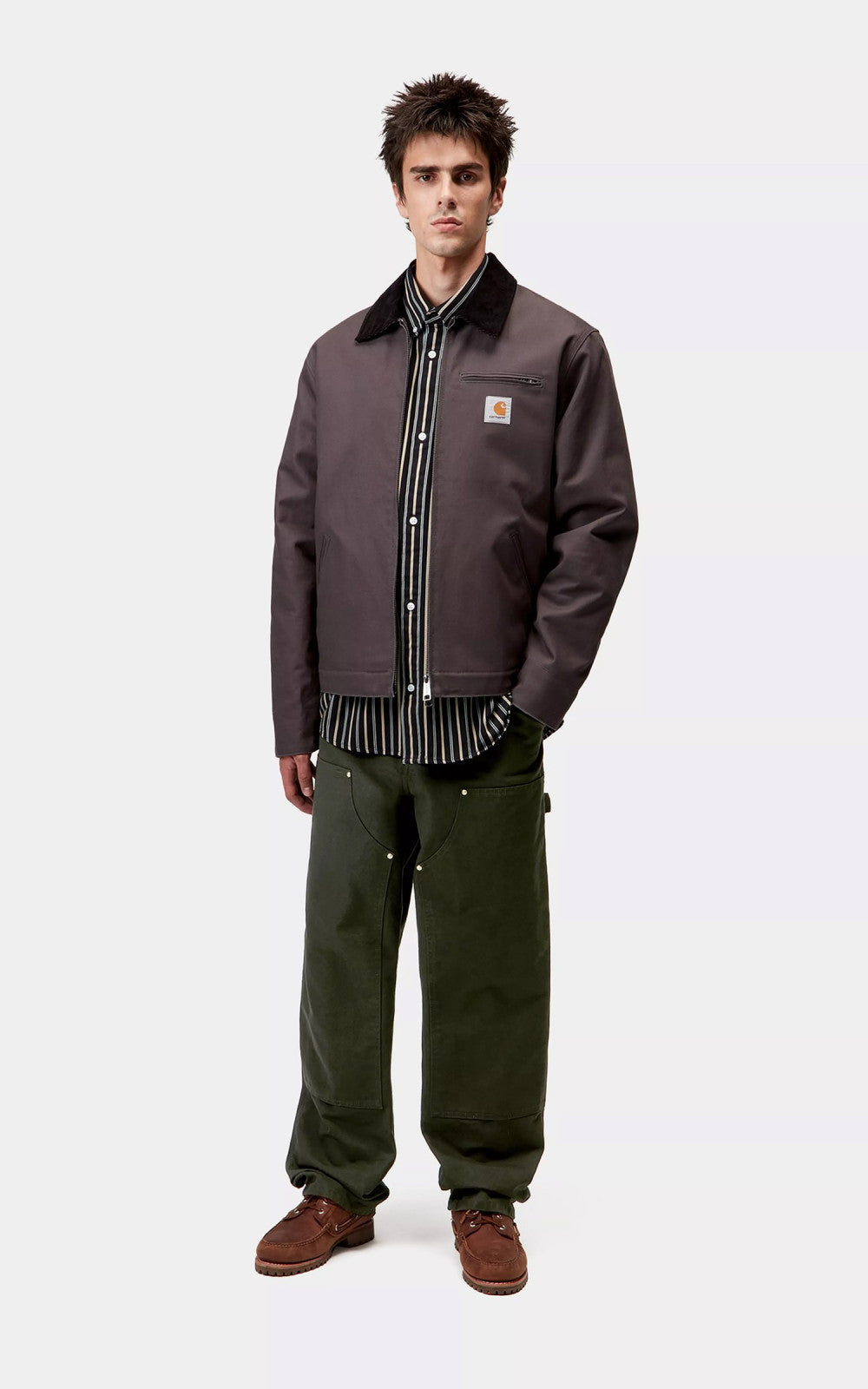 Carhartt WIP Double Knee Pant Dearborn Canvas Rinsed Olive