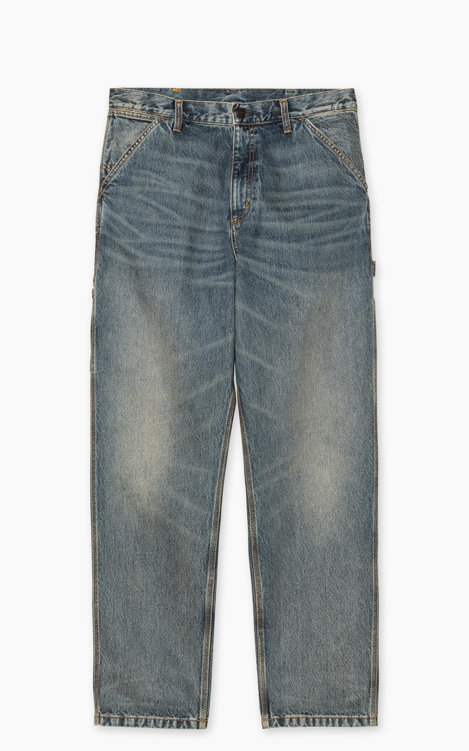 Carhartt WIP Single Knee Pant Smith Denim Worn Washed Blue