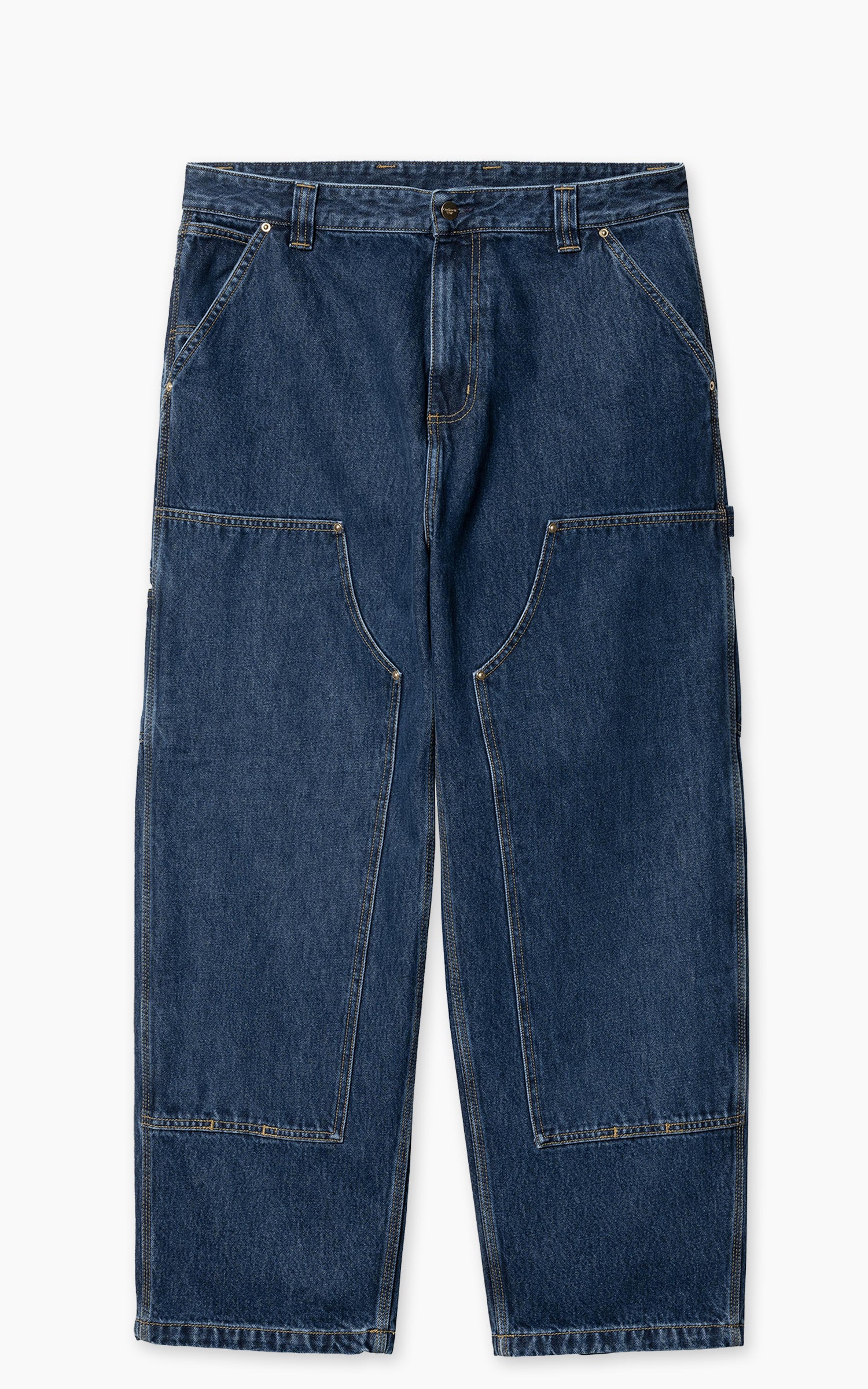 Carhartt WIP Nash Double Knee Pant Smith Denim Stone Washed Blue