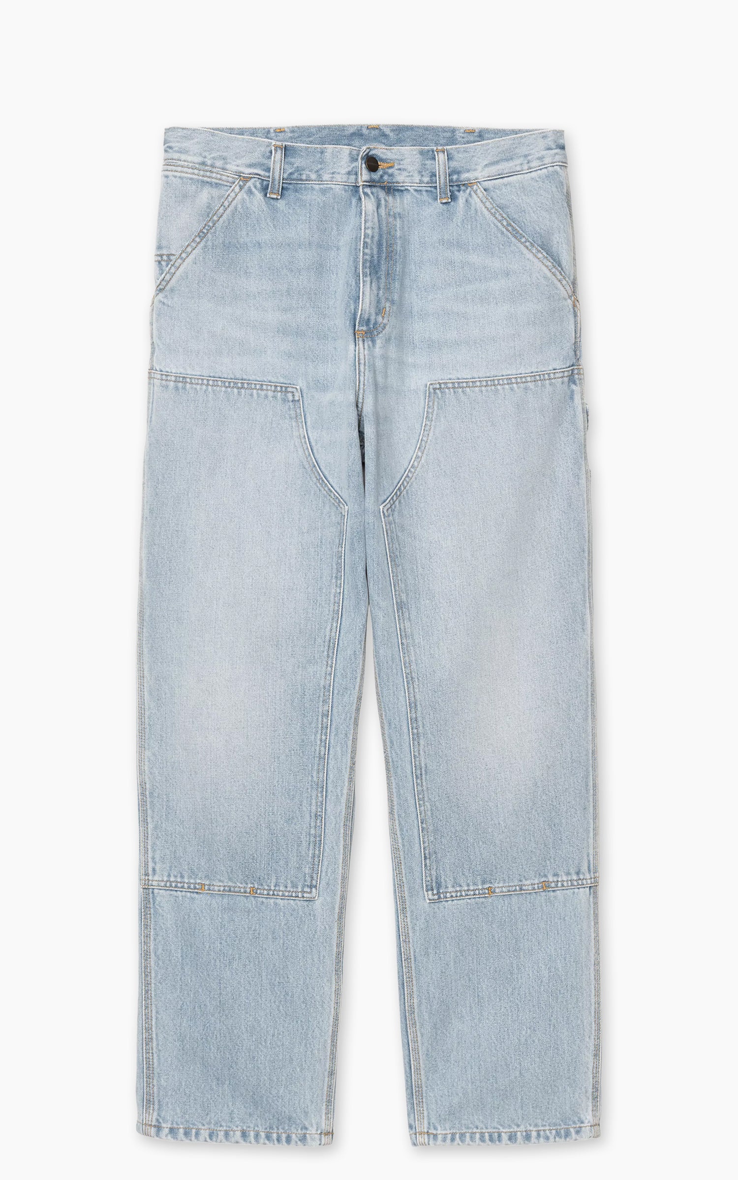 Carhartt WIP Double Knee Pant Smith Denim Heavy Worn Bleached Blue