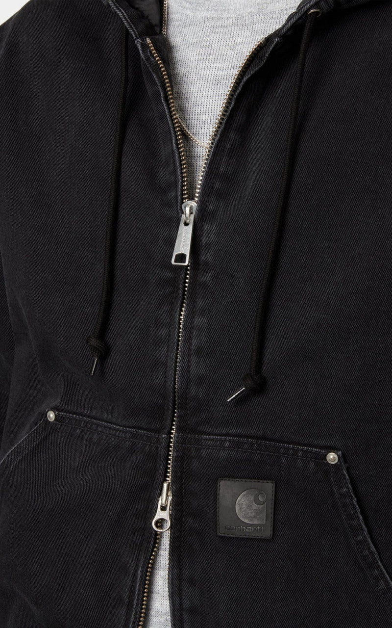 Carhartt WIP OG Active Rivet Jacket Maitland Denim Lined Stone Washed Black