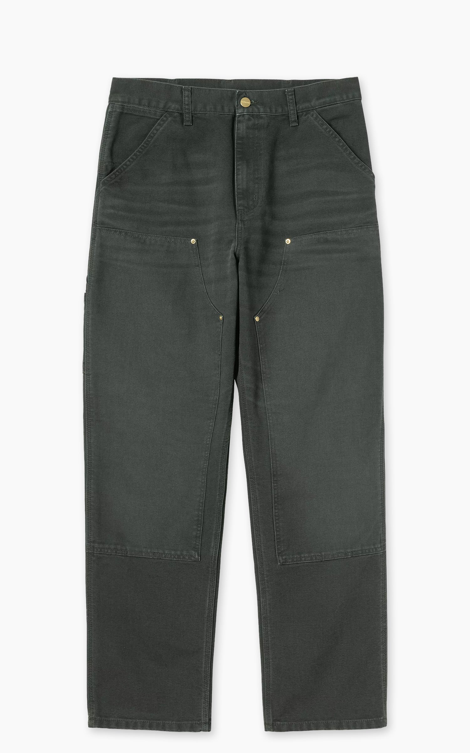 Carhartt WIP Double Knee Pant Dearborn Canvas Stone Canvas Raven