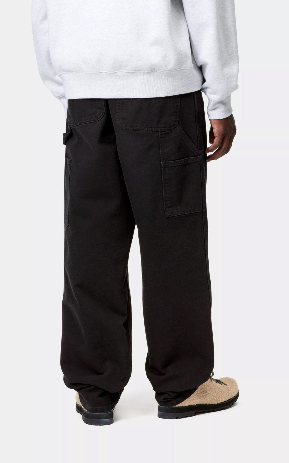 Carhartt WIP Single Knee Pant Dearborn Canvas Stone Canvas Black