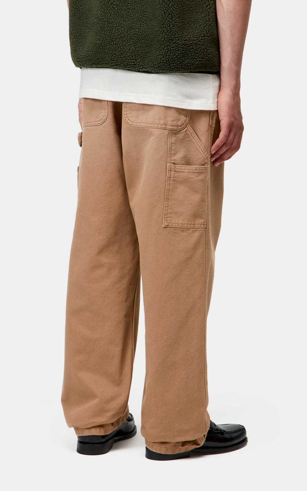 Carhartt WIP Single Knee Pant Dearborn Canvas Stone Canvas Hamilton Brown