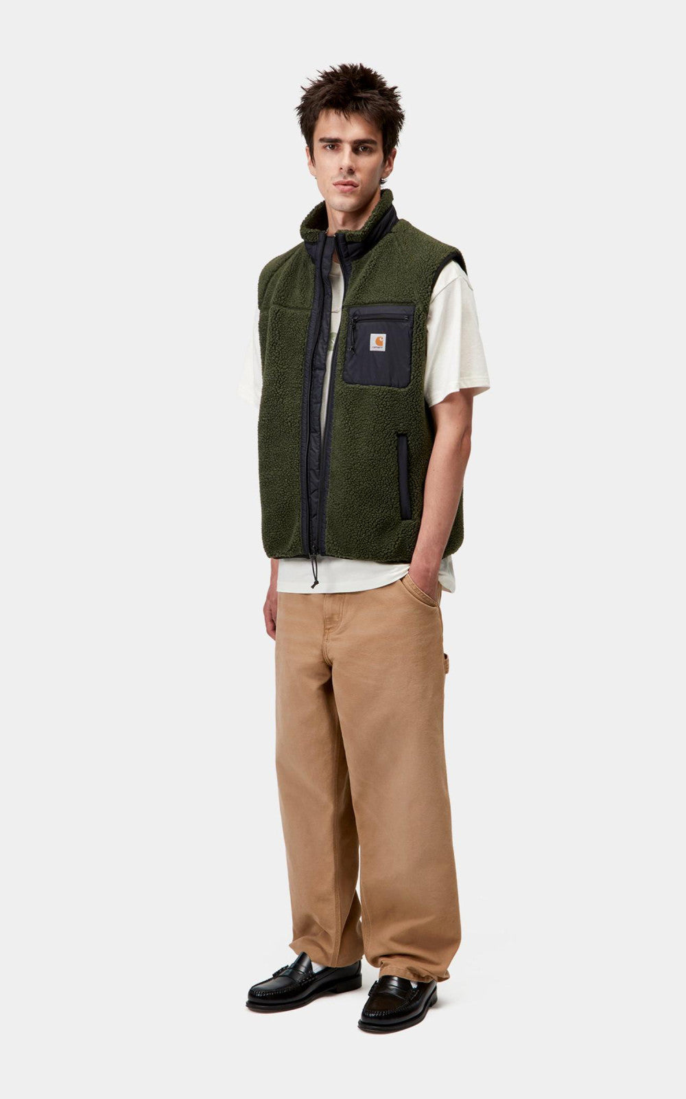 Carhartt WIP Single Knee Pant Dearborn Canvas Stone Canvas Hamilton Brown