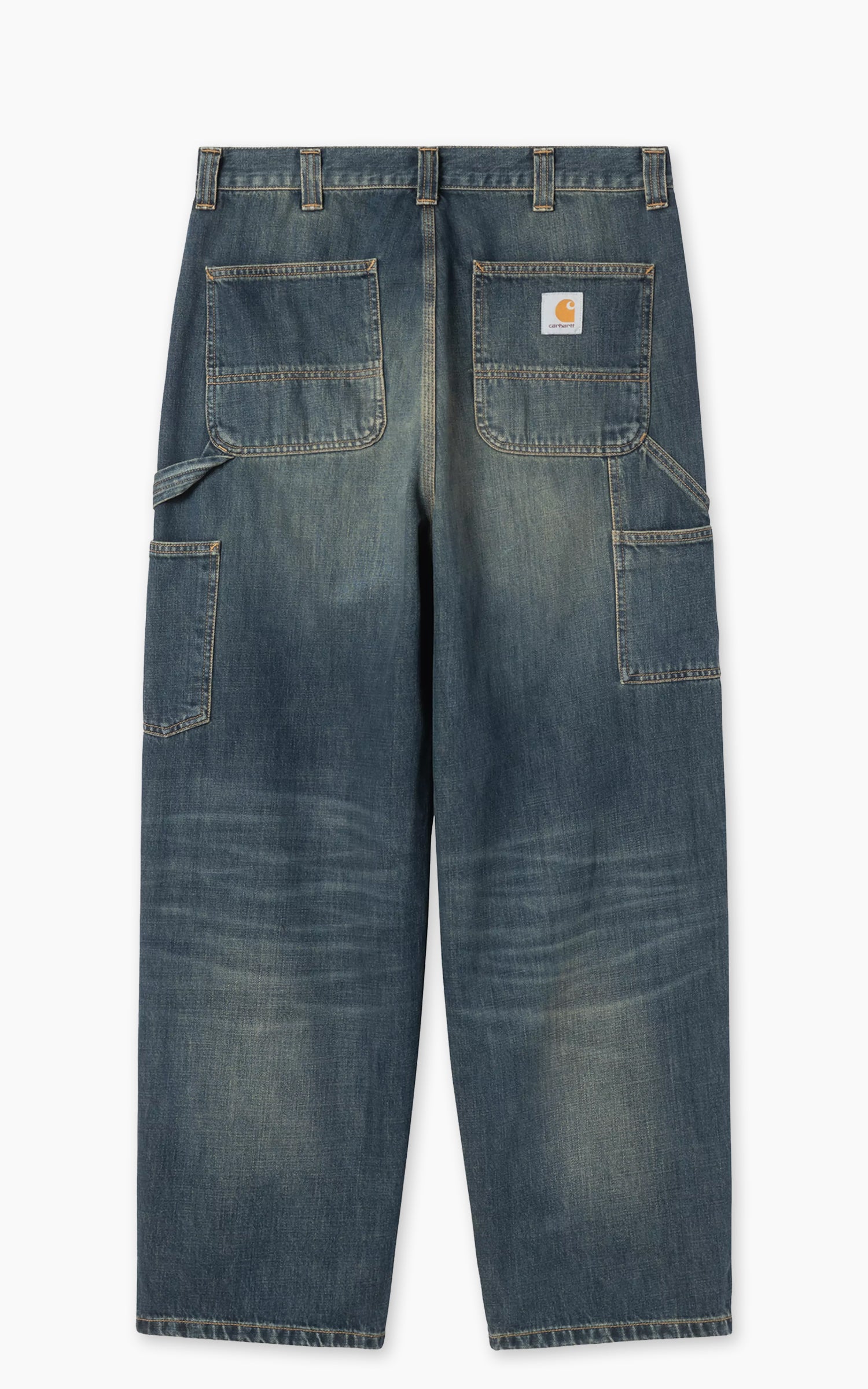 Carhartt WIP OG Single Knee Pant Camano Denim Used Mid Worn Blue