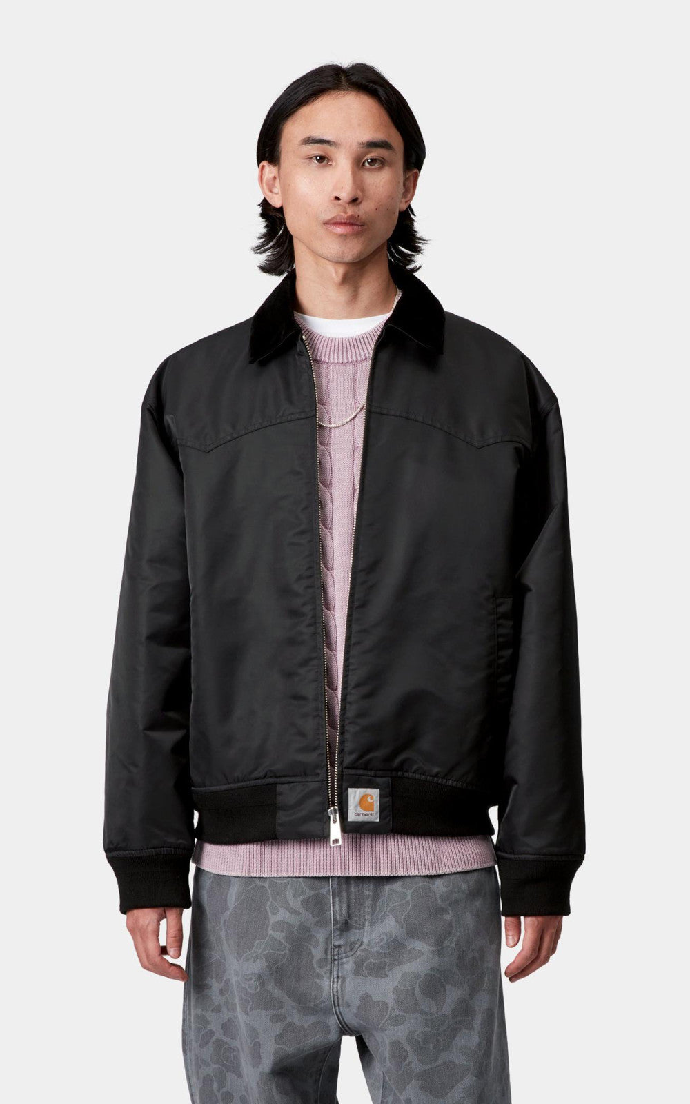 Carhartt WIP Santa Fe Alumni Jacket Black/Scarlet