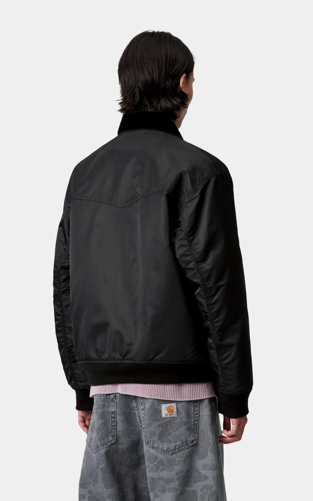 Carhartt WIP Santa Fe Alumni Jacket Black/Scarlet