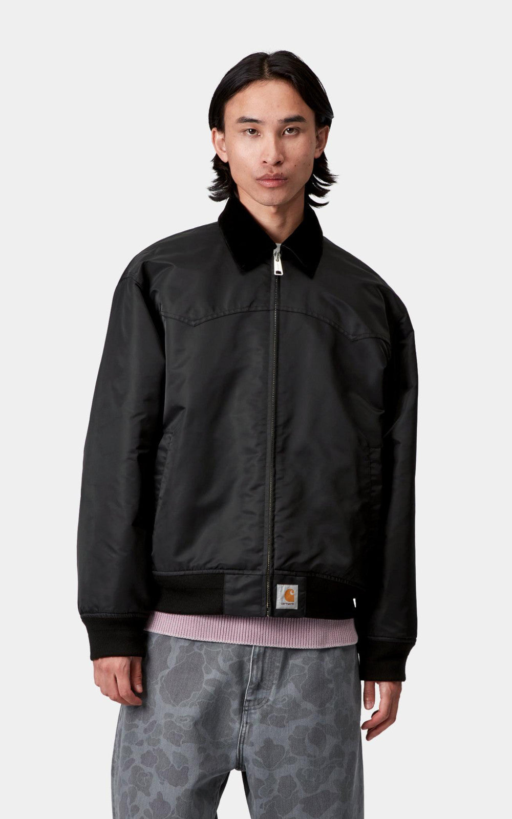Carhartt WIP Santa Fe Alumni Jacket Black/Scarlet