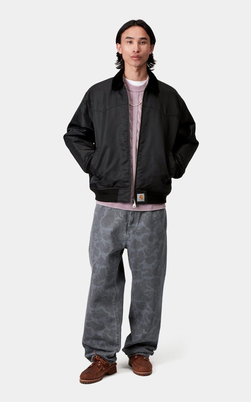 Carhartt WIP Santa Fe Alumni Jacket Black/Scarlet