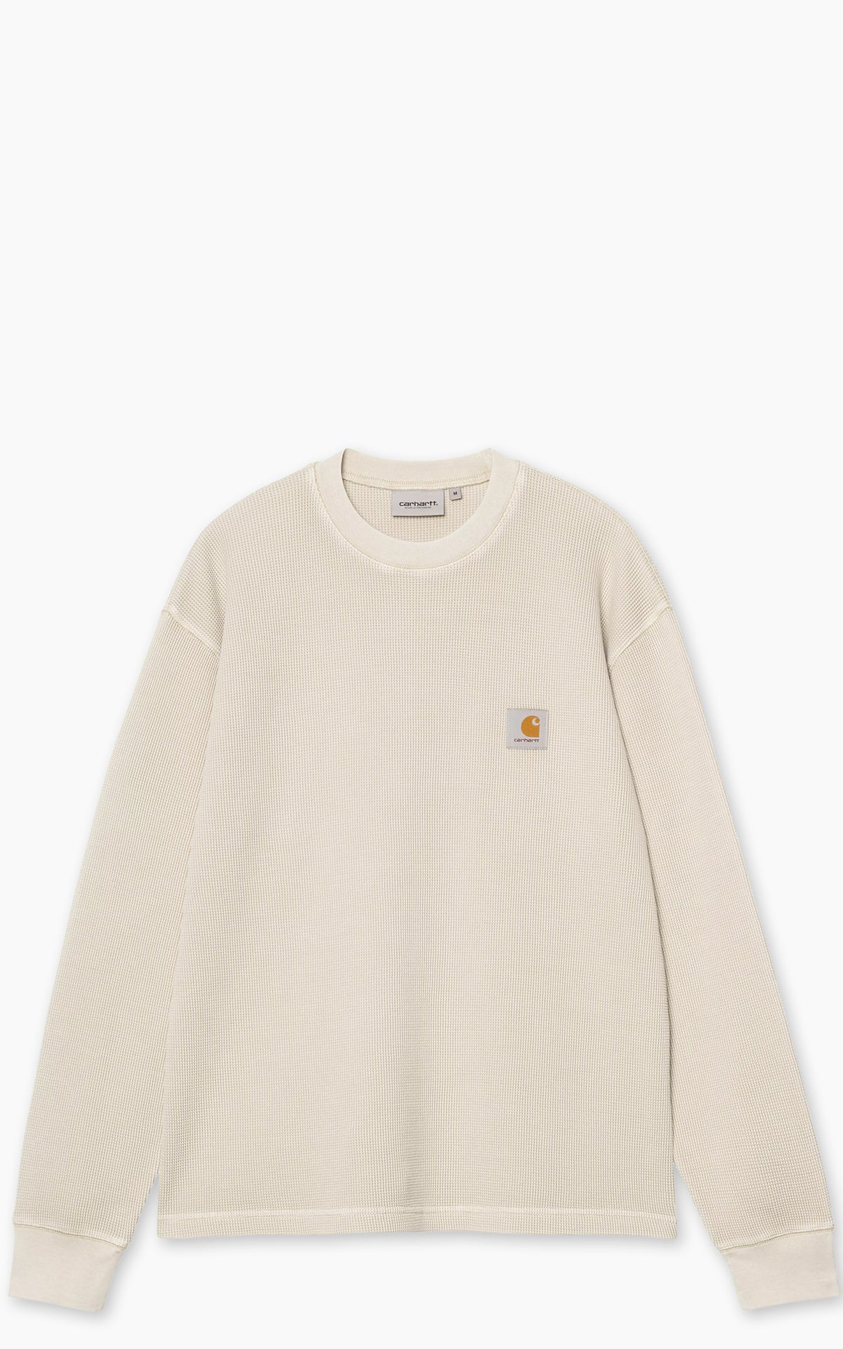 Carhartt WIP L/S Vista Waffle T-Shirt Garment Dyed Fleur De Sel