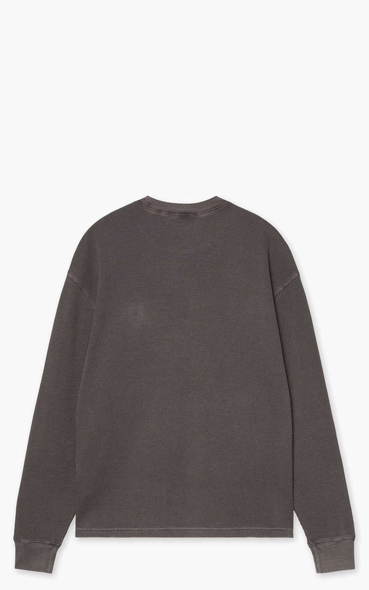 Carhartt WIP L/S Vista Waffle T-Shirt Garment Dyed Black