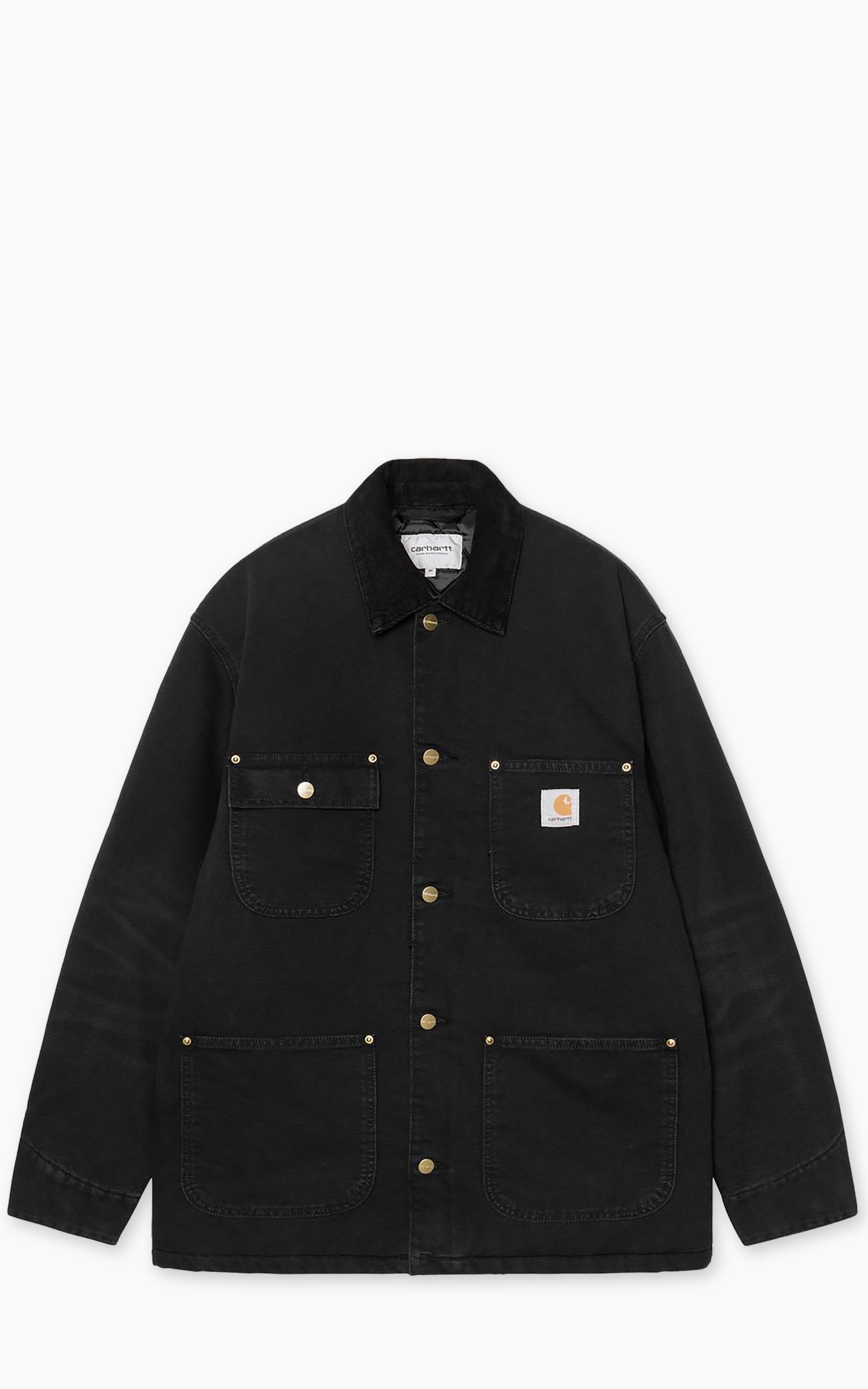 Carhartt WIP OG Chore Coat Dearborn Canvas Stone Wash Black/Black