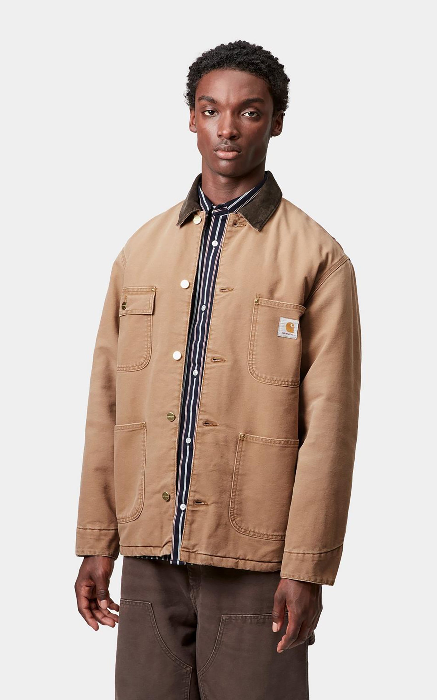 Carhartt WIP OG Chore Coat Dearborn Canvas Stone Wash Hamilton Brown/Tobacco