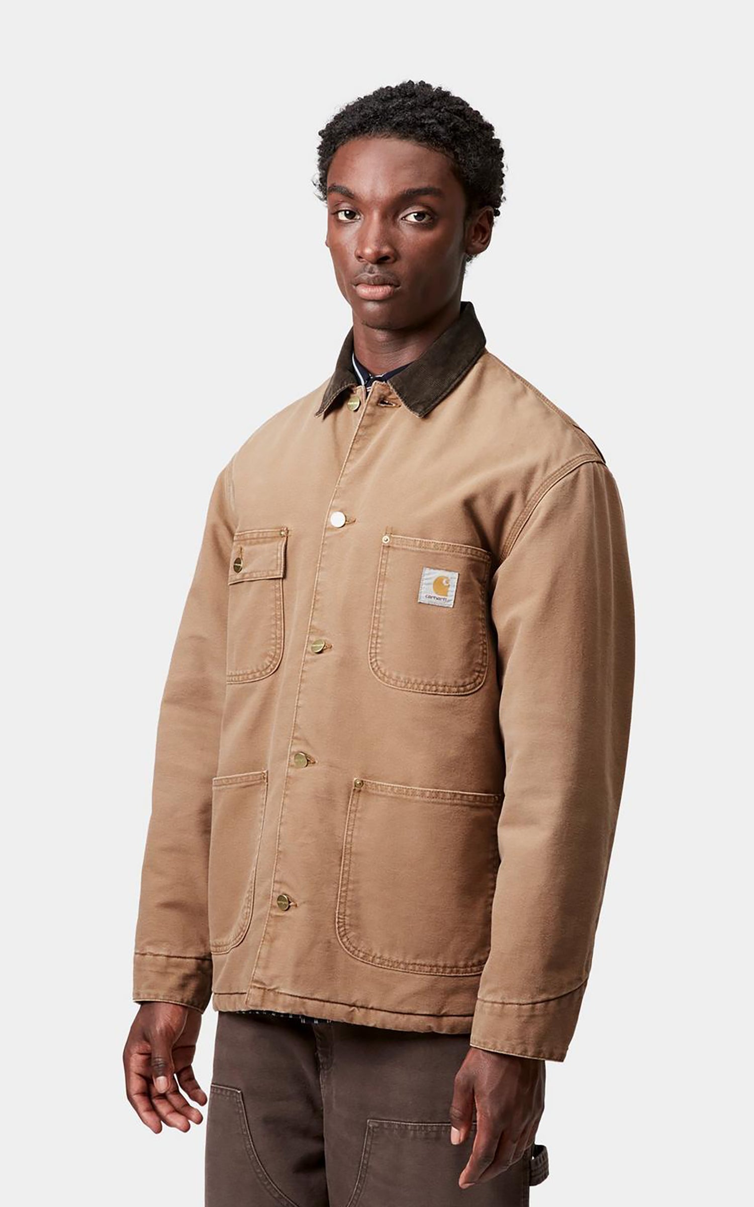 Carhartt WIP OG Chore Coat Dearborn Canvas Stone Wash Hamilton Brown/Tobacco