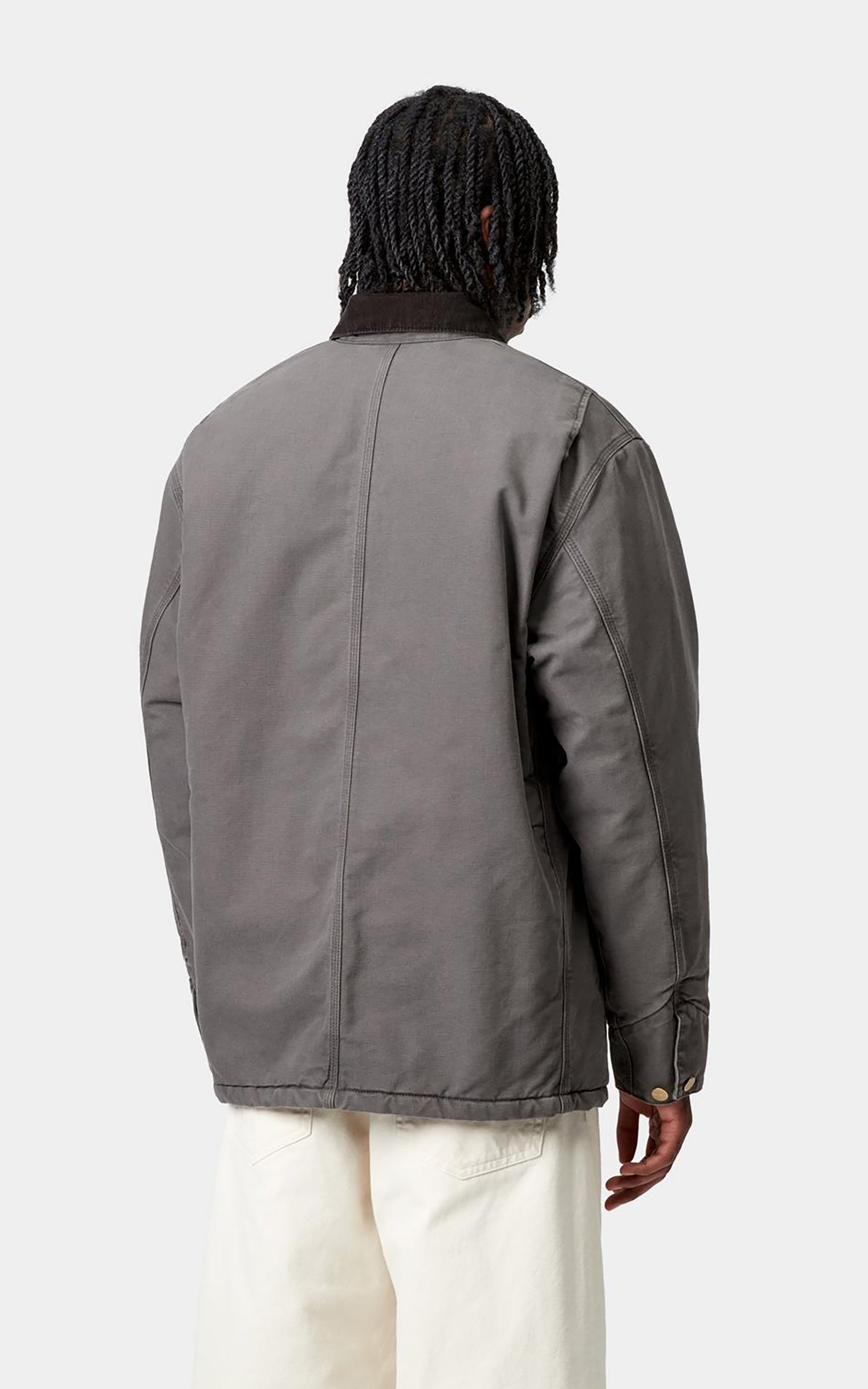 Carhartt WIP OG Chore Coat Dearborn Canvas Stone Wash Graphite/Black