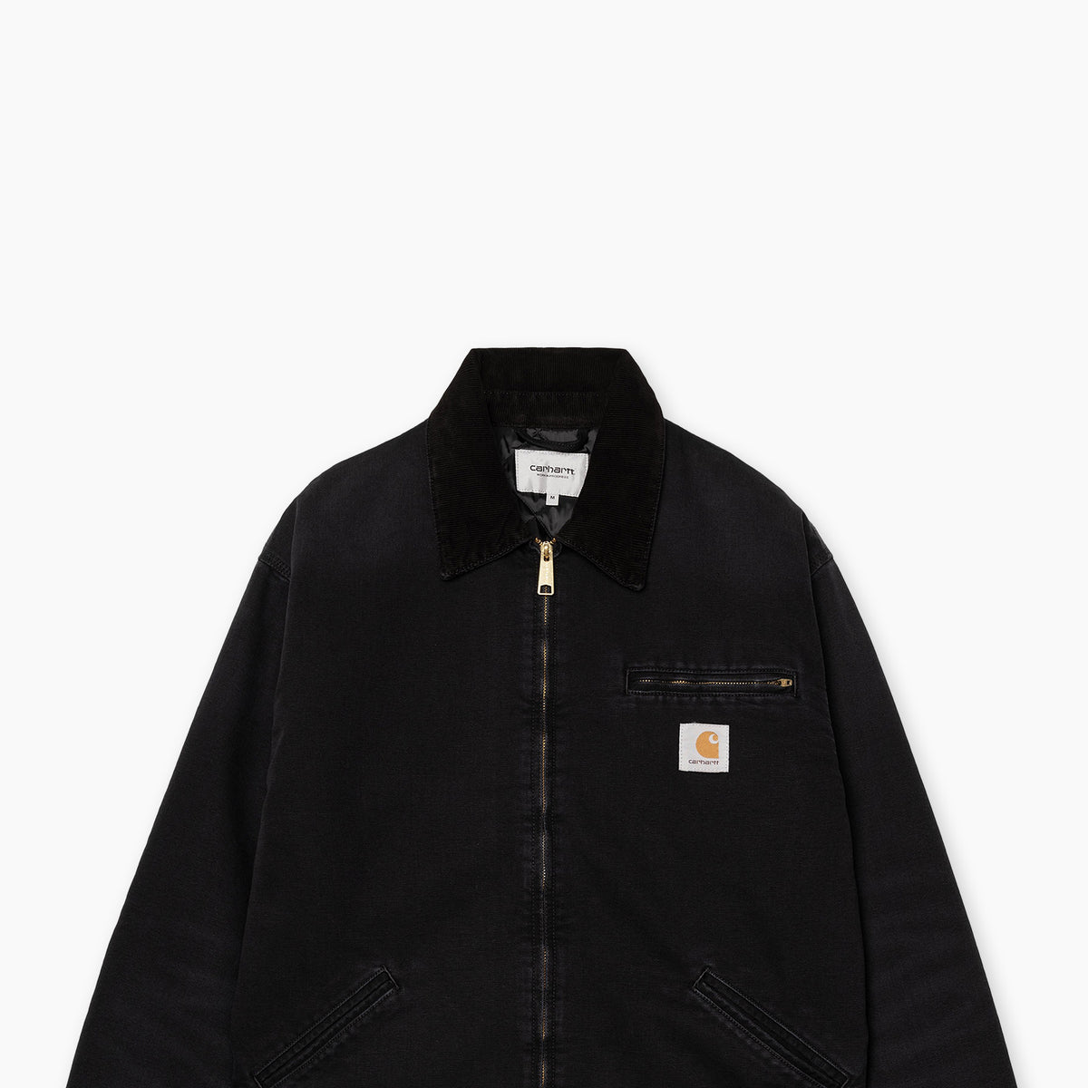 Carhartt WIP OG Detroit Jacket Dearborn Canvas Stone Black/Black