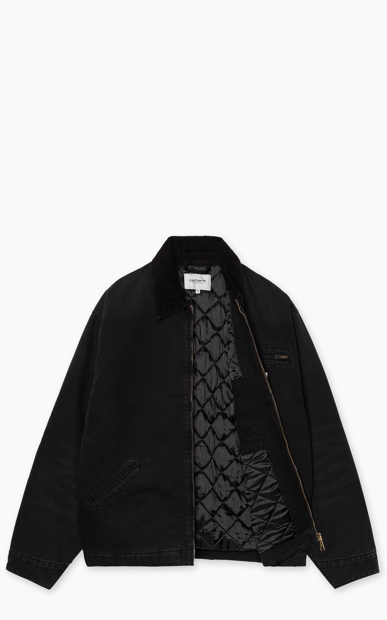 Carhartt WIP OG Detroit Jacket Dearborn Canvas Stone Black/Black