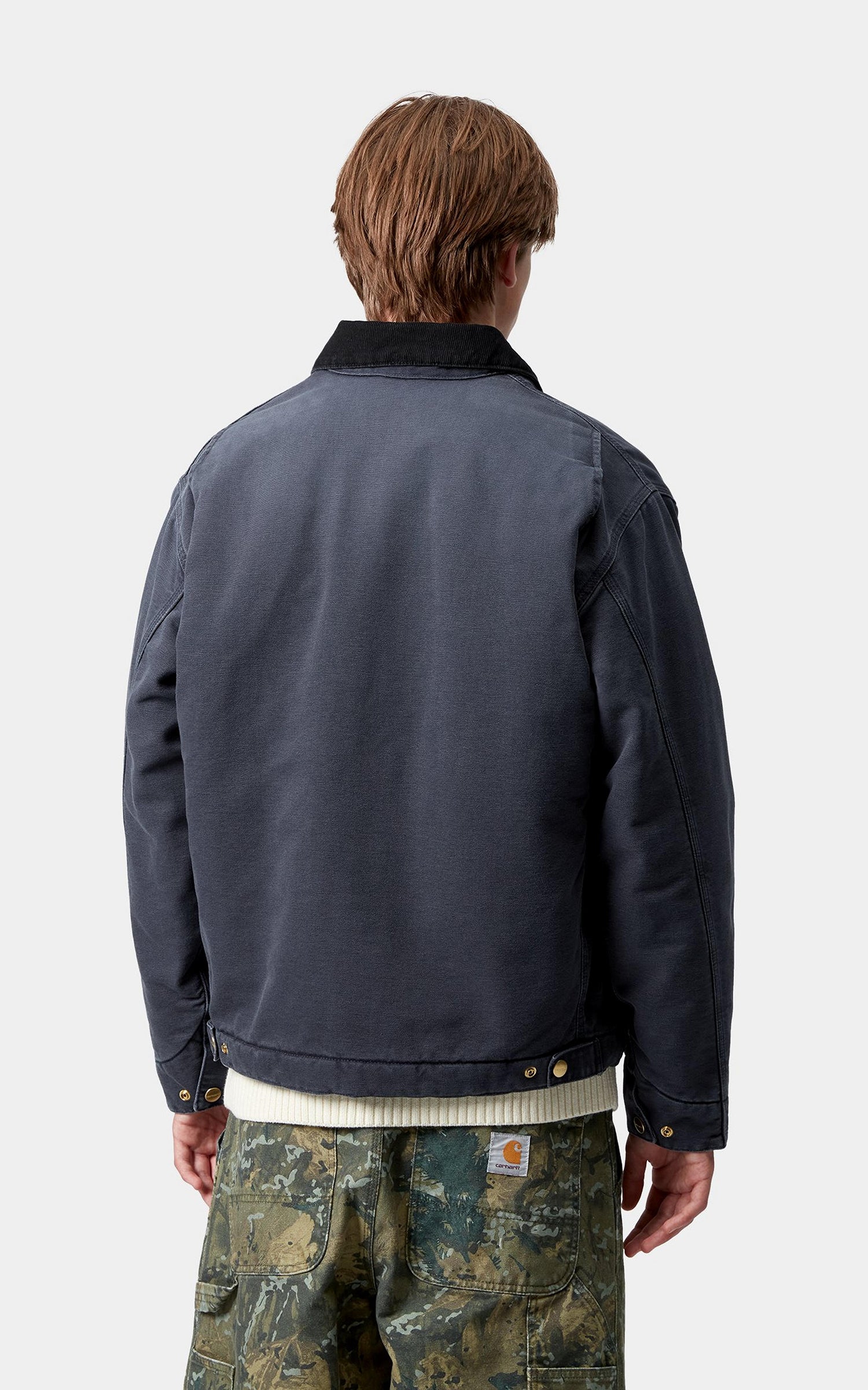 Carhartt WIP OG Detroit Jacket Dearborn Canvas Stone Dark