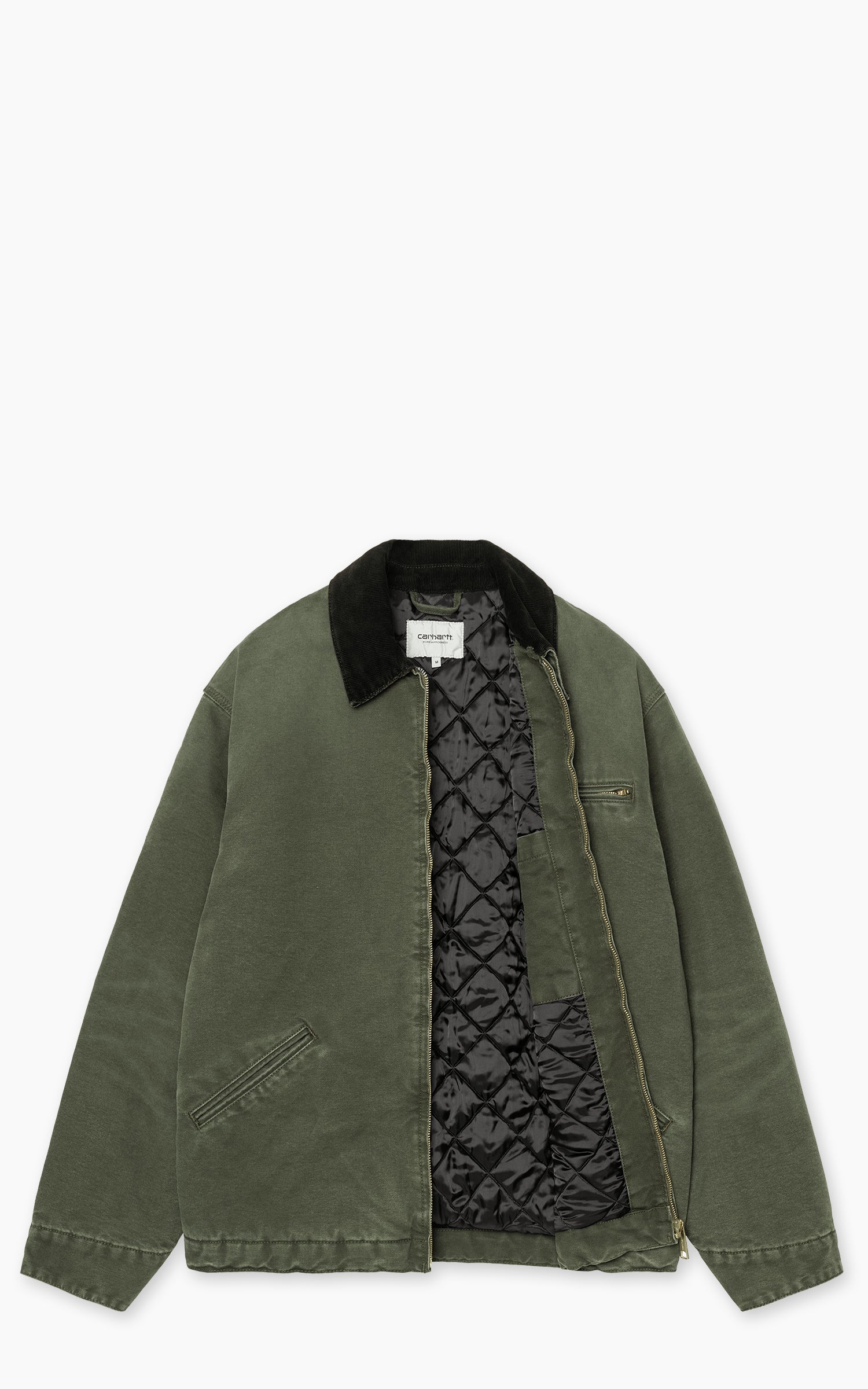 Carhartt WIP OG Detroit Jacket Dearborn Canvas Stone Olive/Black