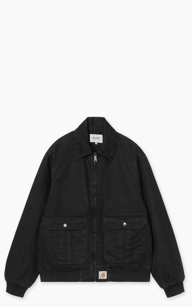 Carhartt WIP Stanton Jacket Deerfield Canvas Stone Washed Black Carhartt WIP Stanton Jacket Deerfield Canvas Stone Washed Black