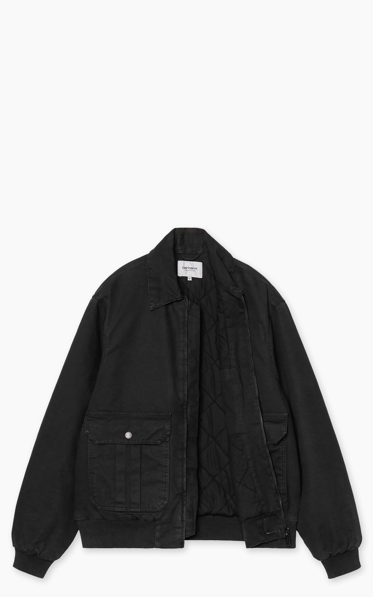 Carhartt WIP Stanton Jacket Deerfield Canvas Stone Washed Black