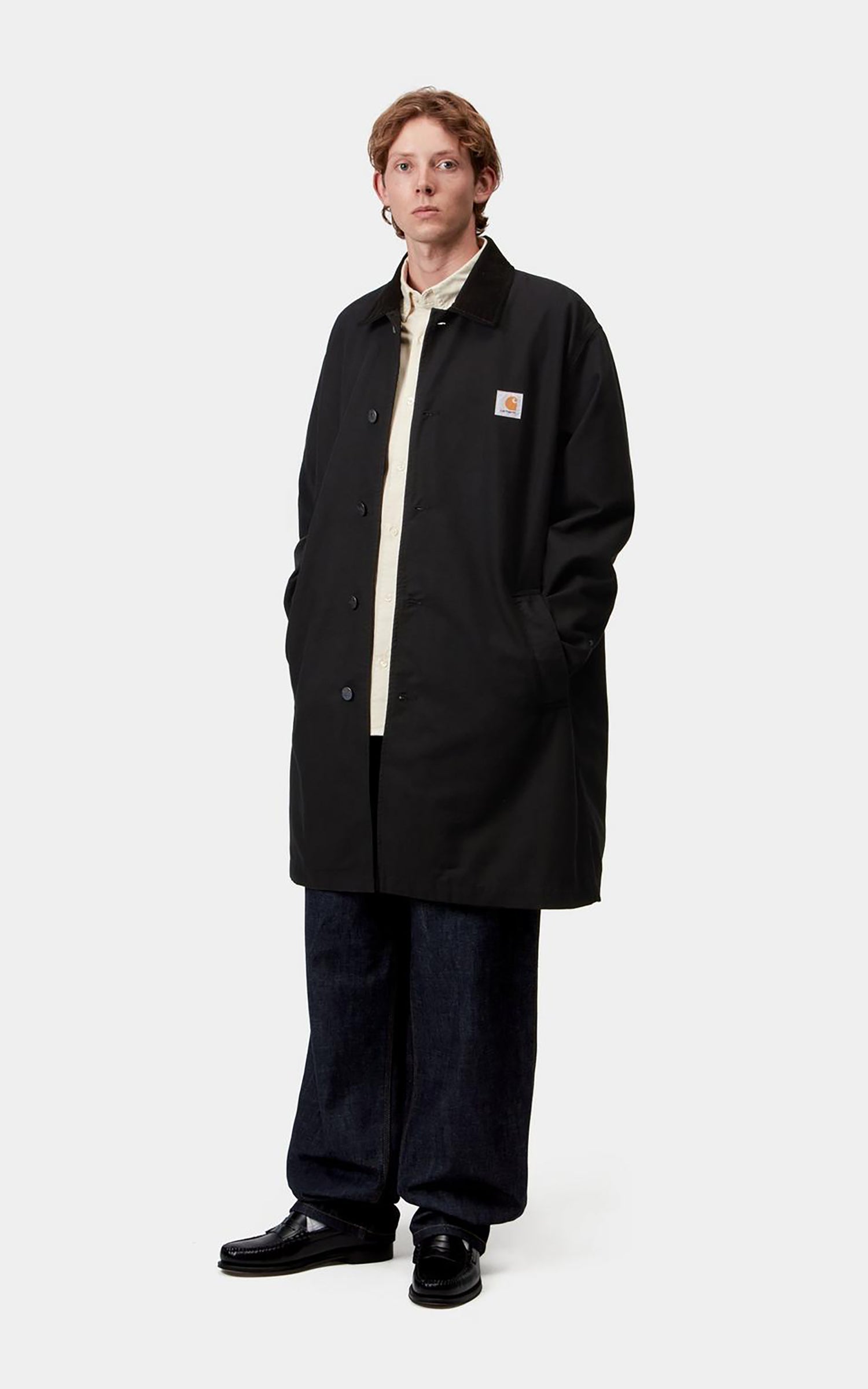 Carhartt WIP Webster Coat Hubbard Canvas Rinsed Black/Black
