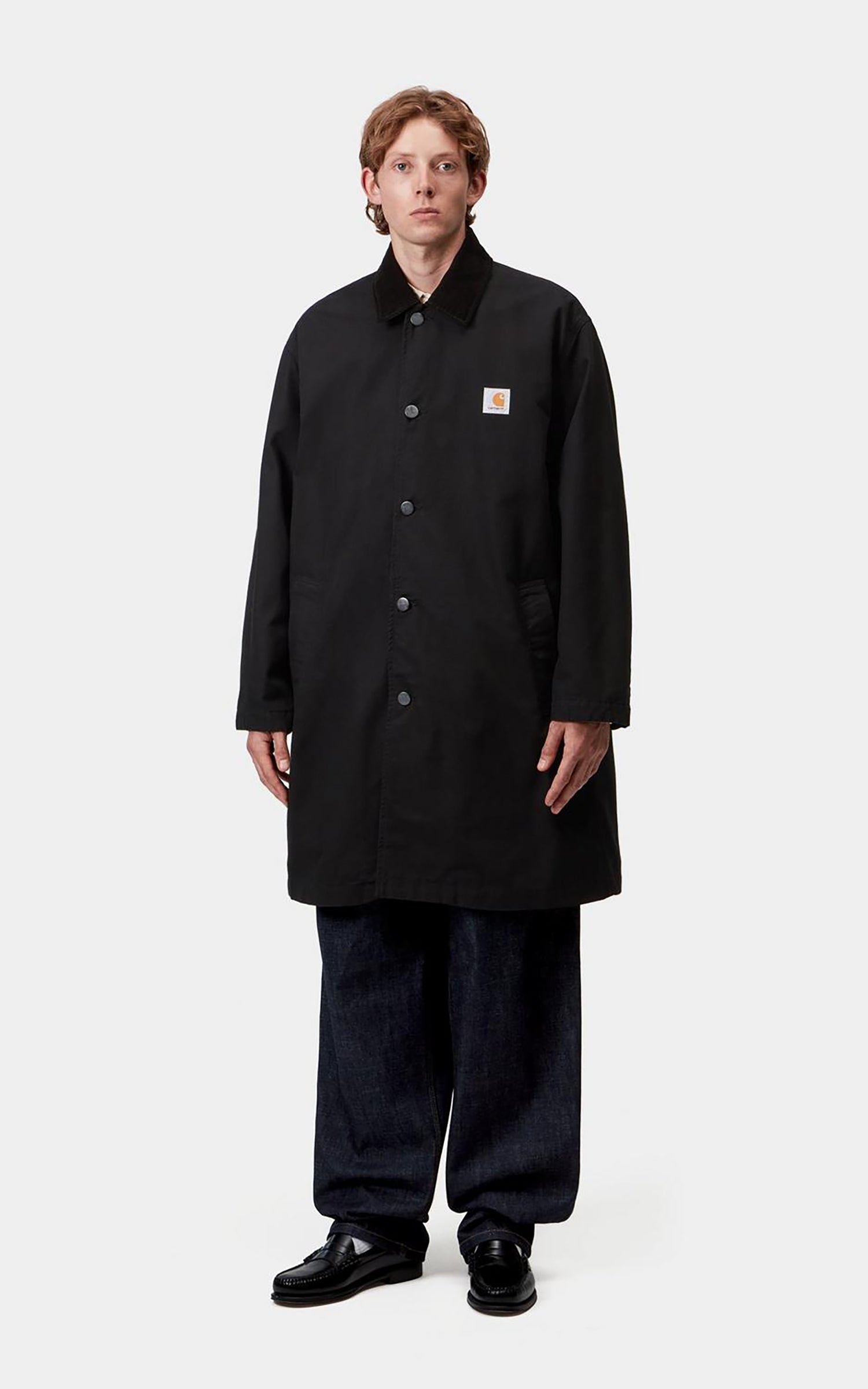 Carhartt WIP Webster Coat Hubbard Canvas Rinsed Black/Black