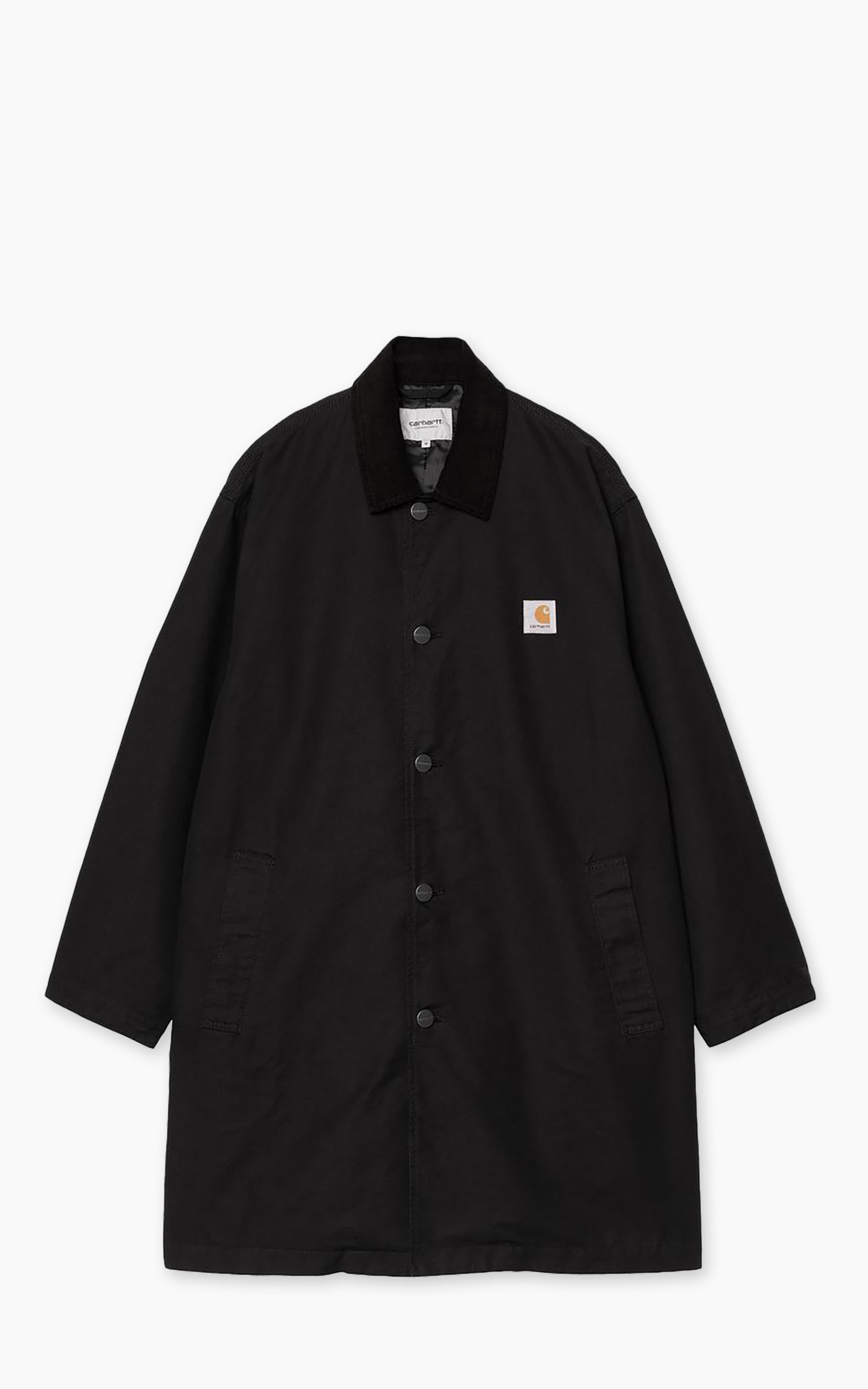 Carhartt WIP Webster Coat Hubbard Canvas Rinsed Black/Black