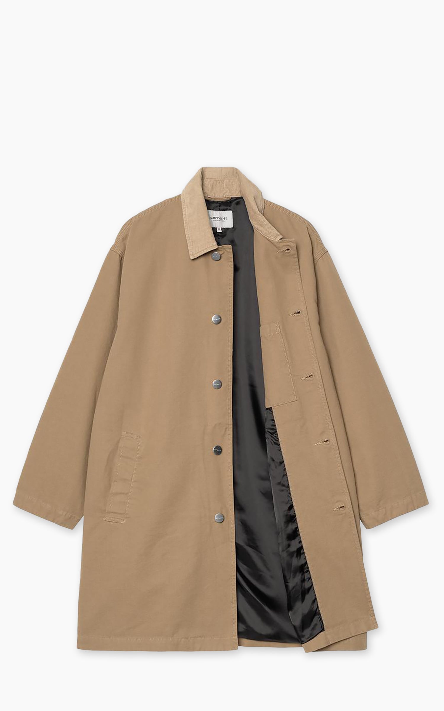 Carhartt WIP Webster Coat Hubbard Canvas Rinsed Leather/Leather