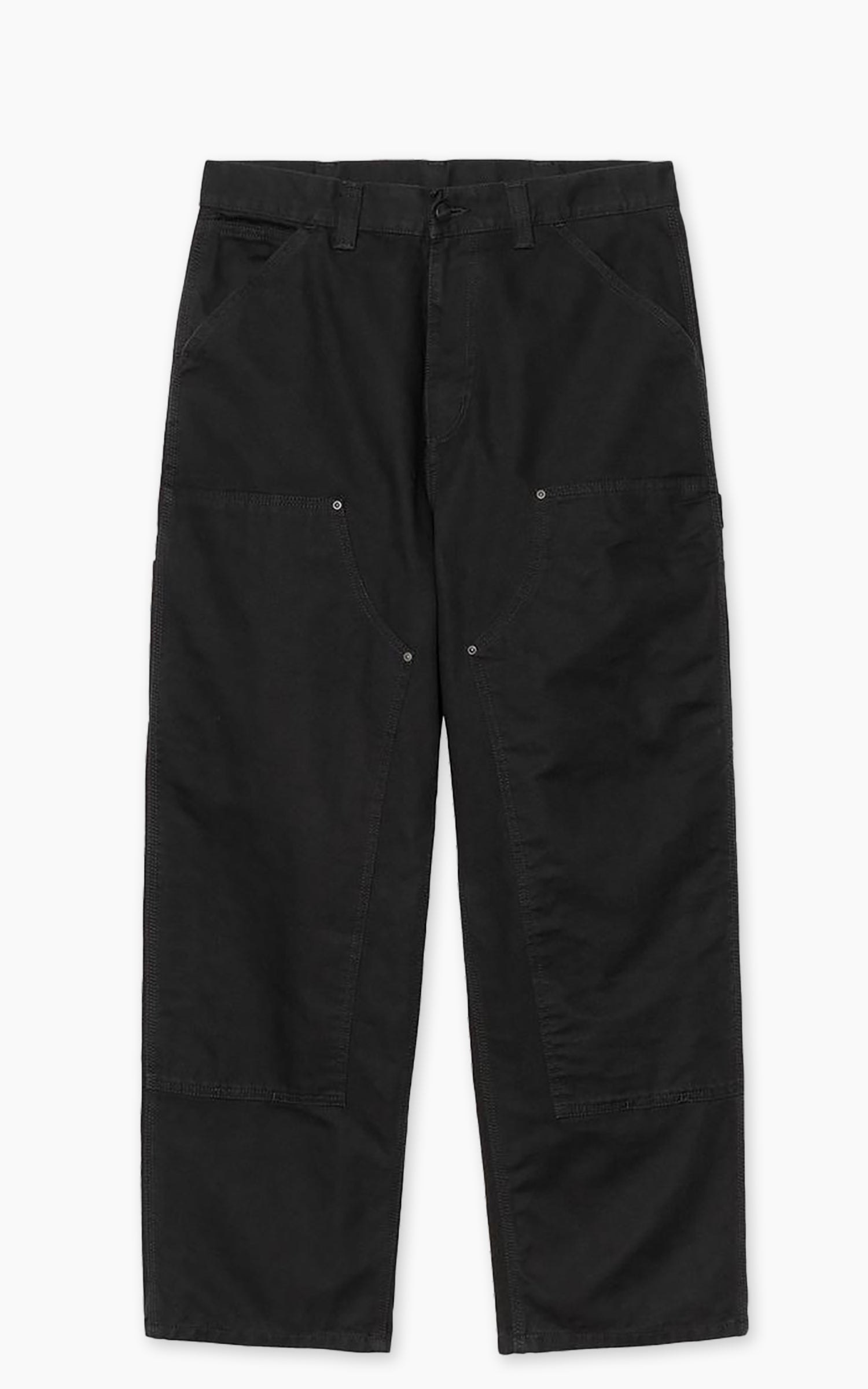 Carhartt WIP OG Double Knee Pant Deerfield Canvas Stone Washed Black