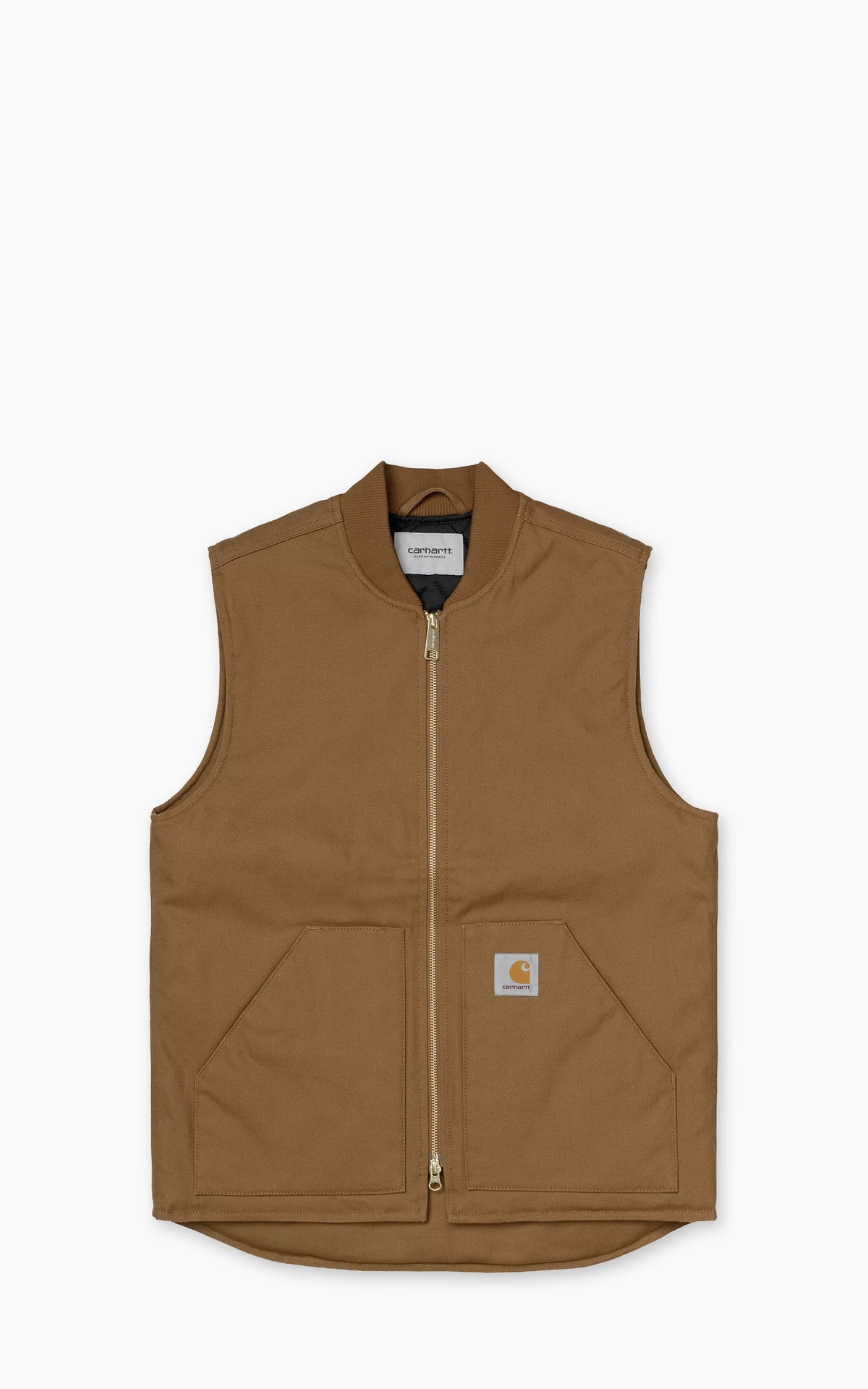 Carhartt WIP Classic Vest Dearborn Canvas Rigid Hamilton Brown