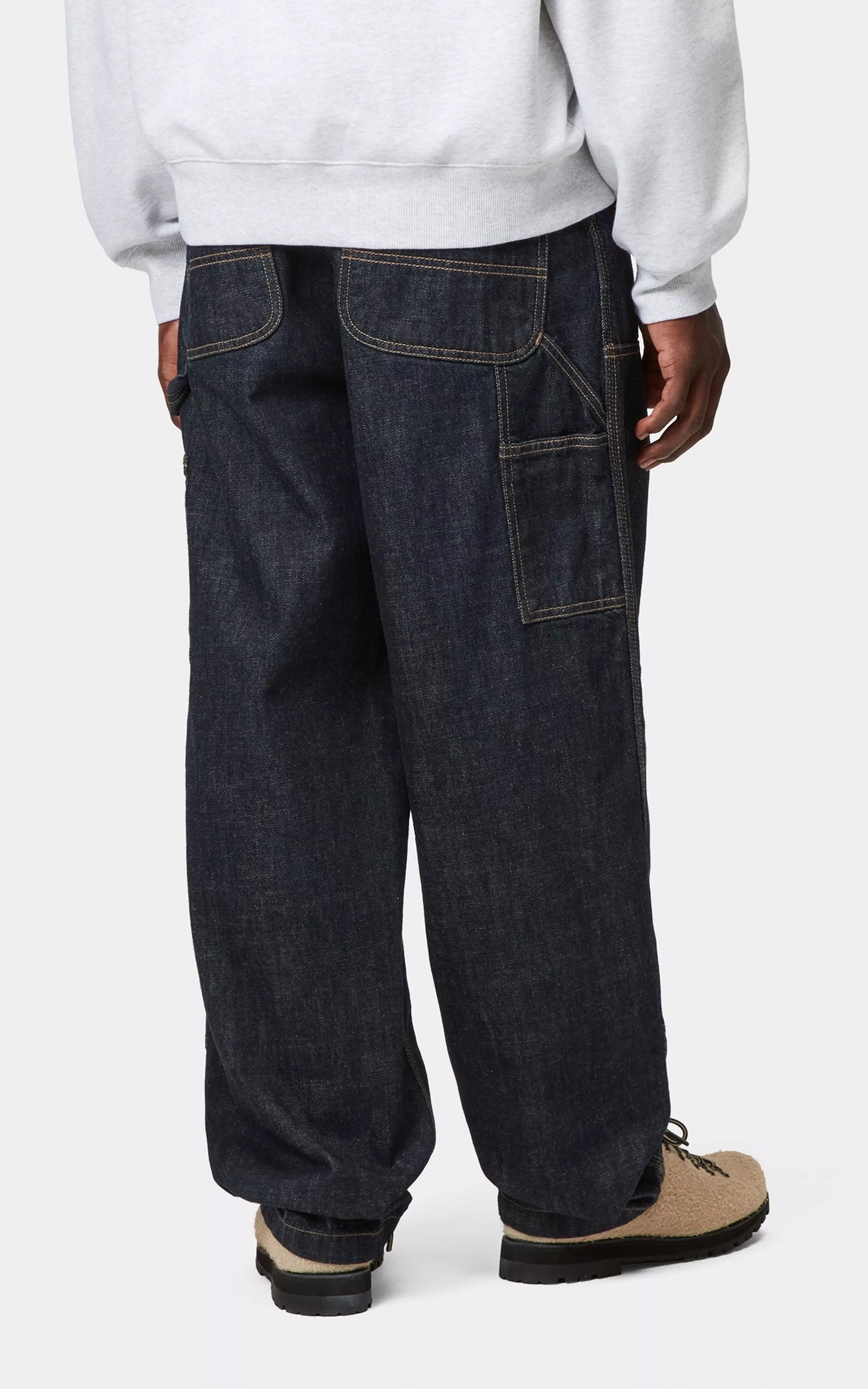 Carhartt WIP Double Knee Pant Camano Denim Rinsed Blue