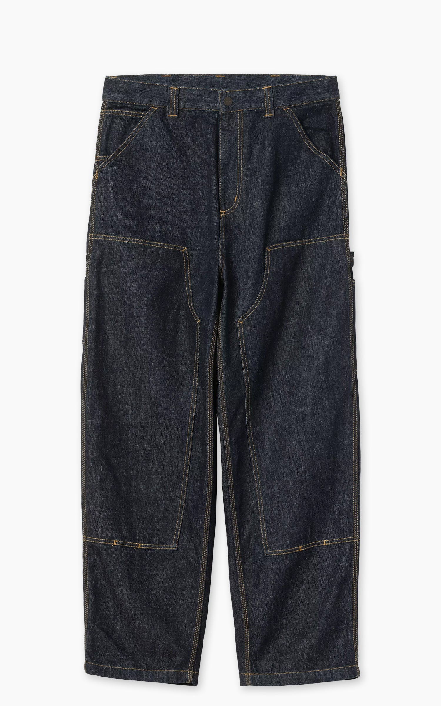 Carhartt WIP Double Knee Pant Camano Denim Rinsed Blue