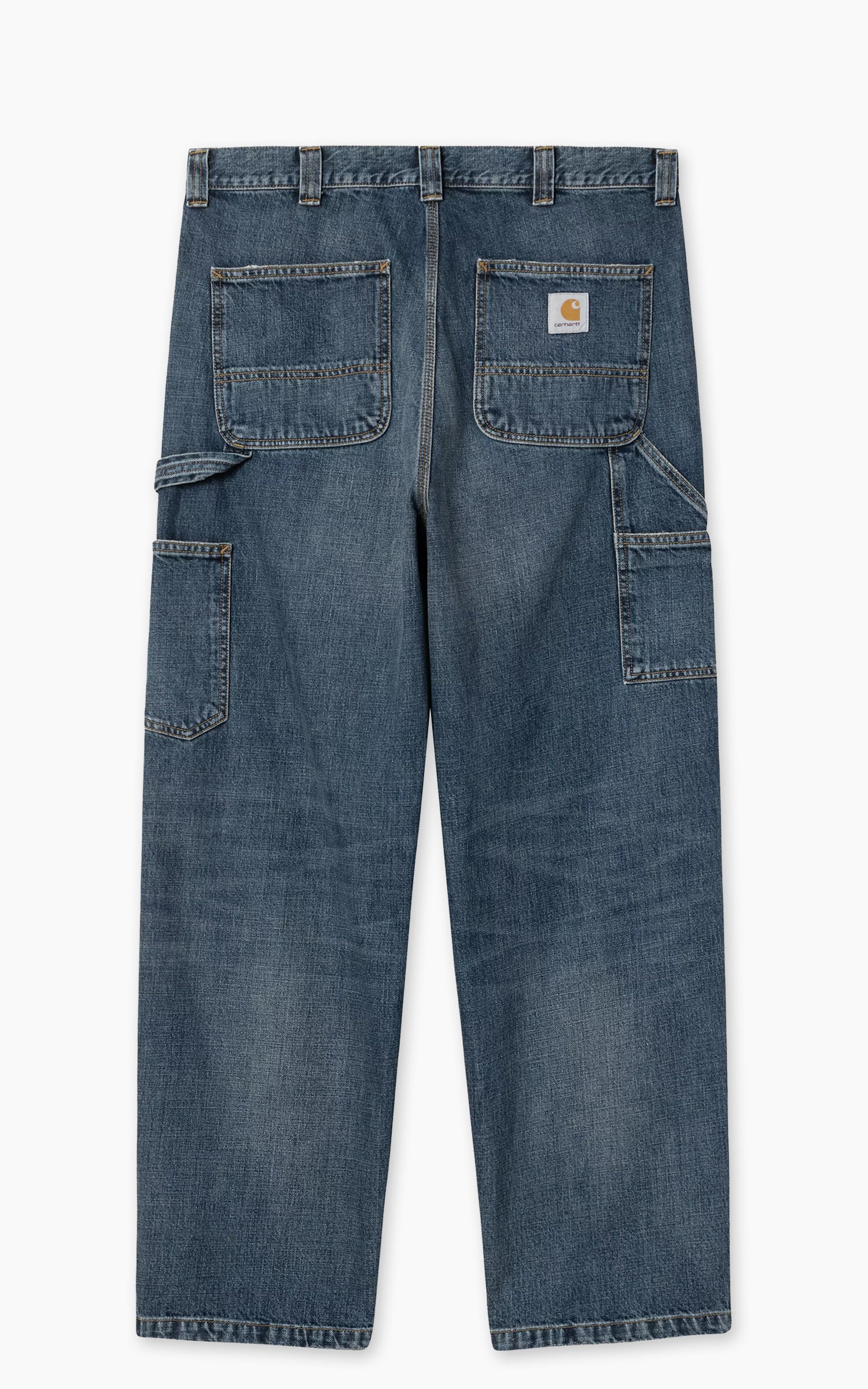Carhartt WIP Double Knee Pant Camano Denim Dark Used Blue