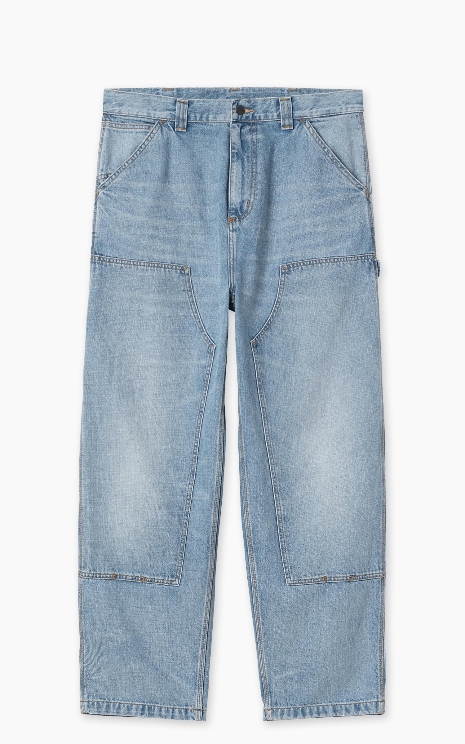 Carhartt WIP OG Double Knee Pant Camano Denim Burst Washed Blue