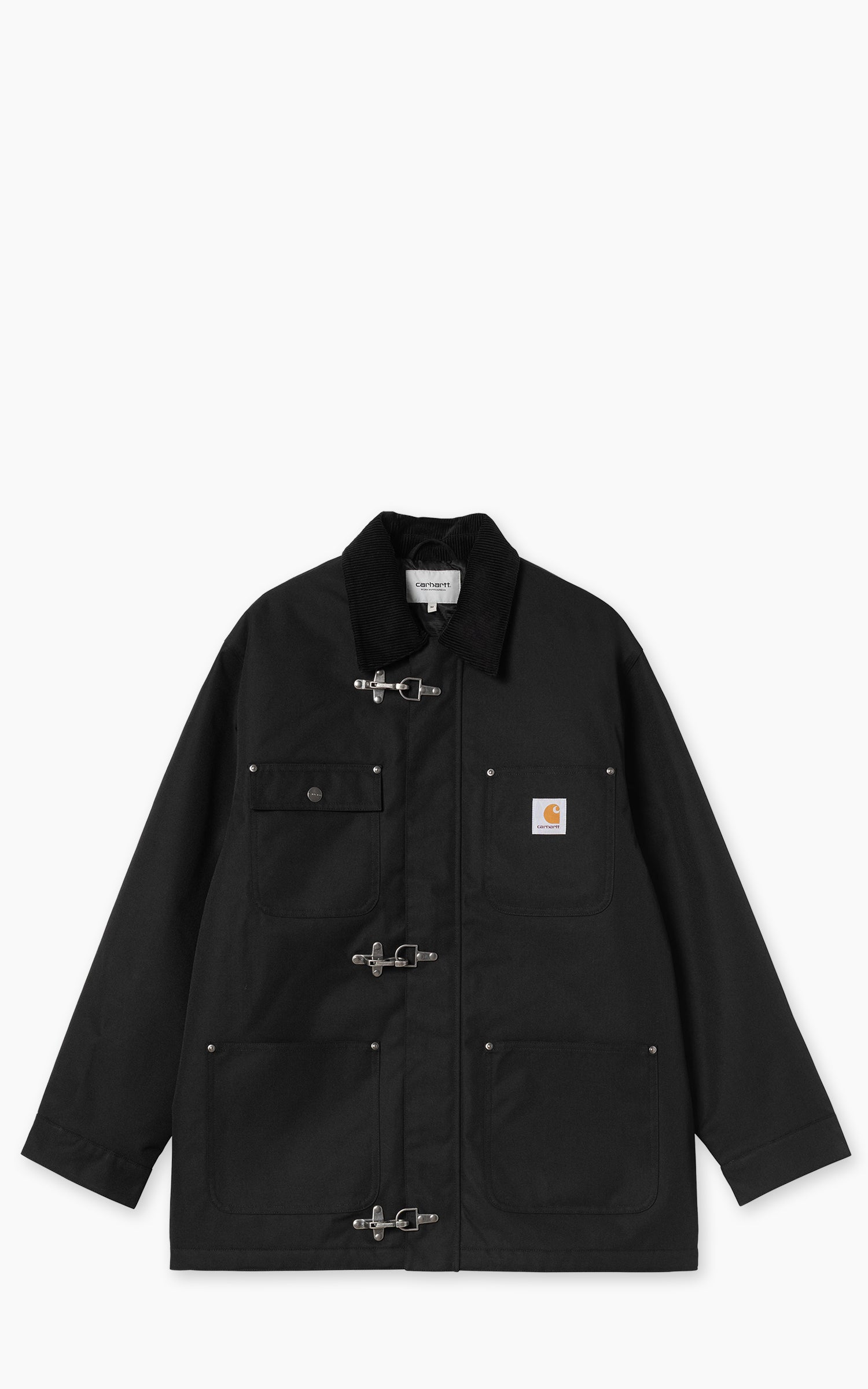 Carhartt WIP OG Chore Coat Dearborn Canvas Stone Wash Black/Black