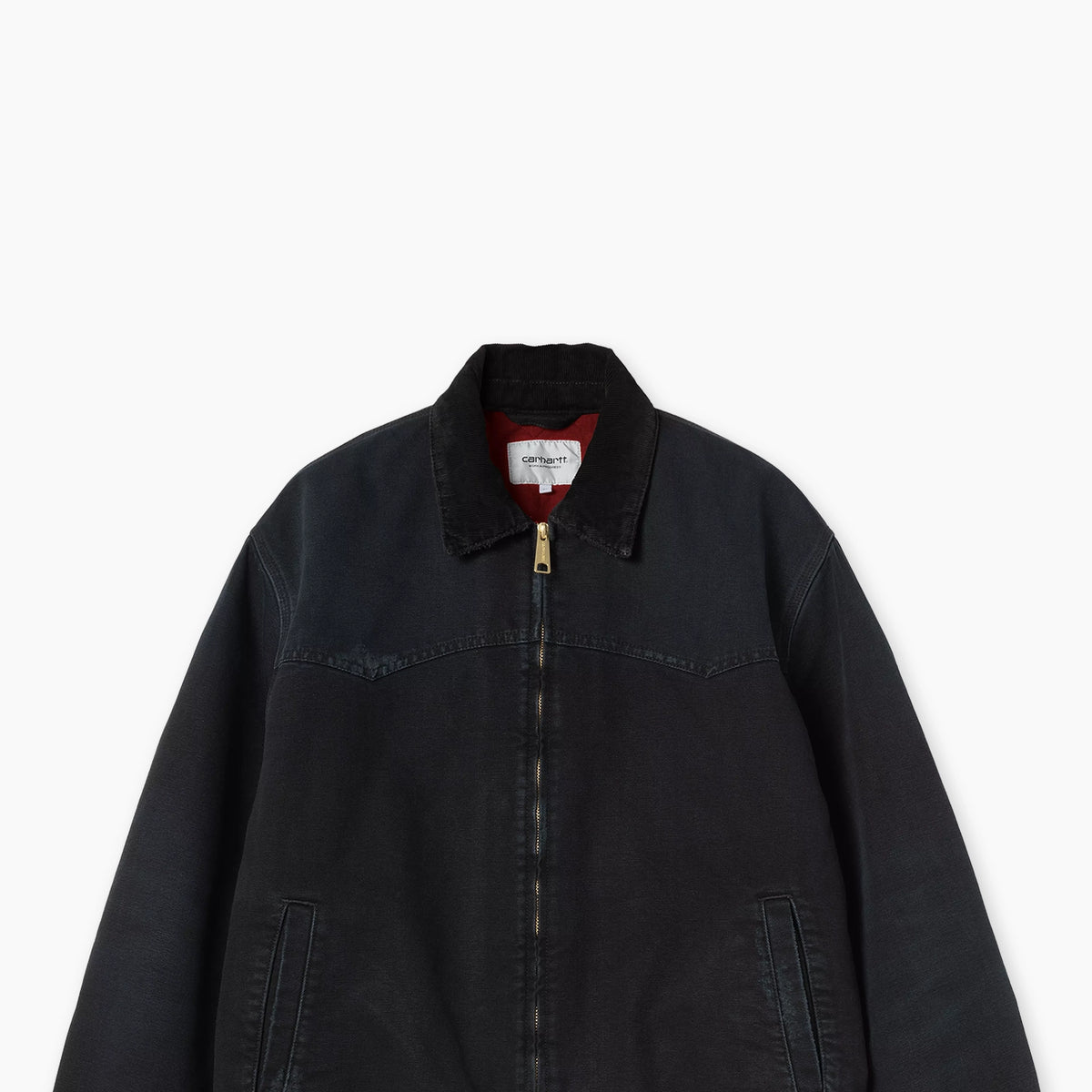Carhartt WIP OG Santa Fe Jacket Dearborn Canvas Grind Washed Black/Bla