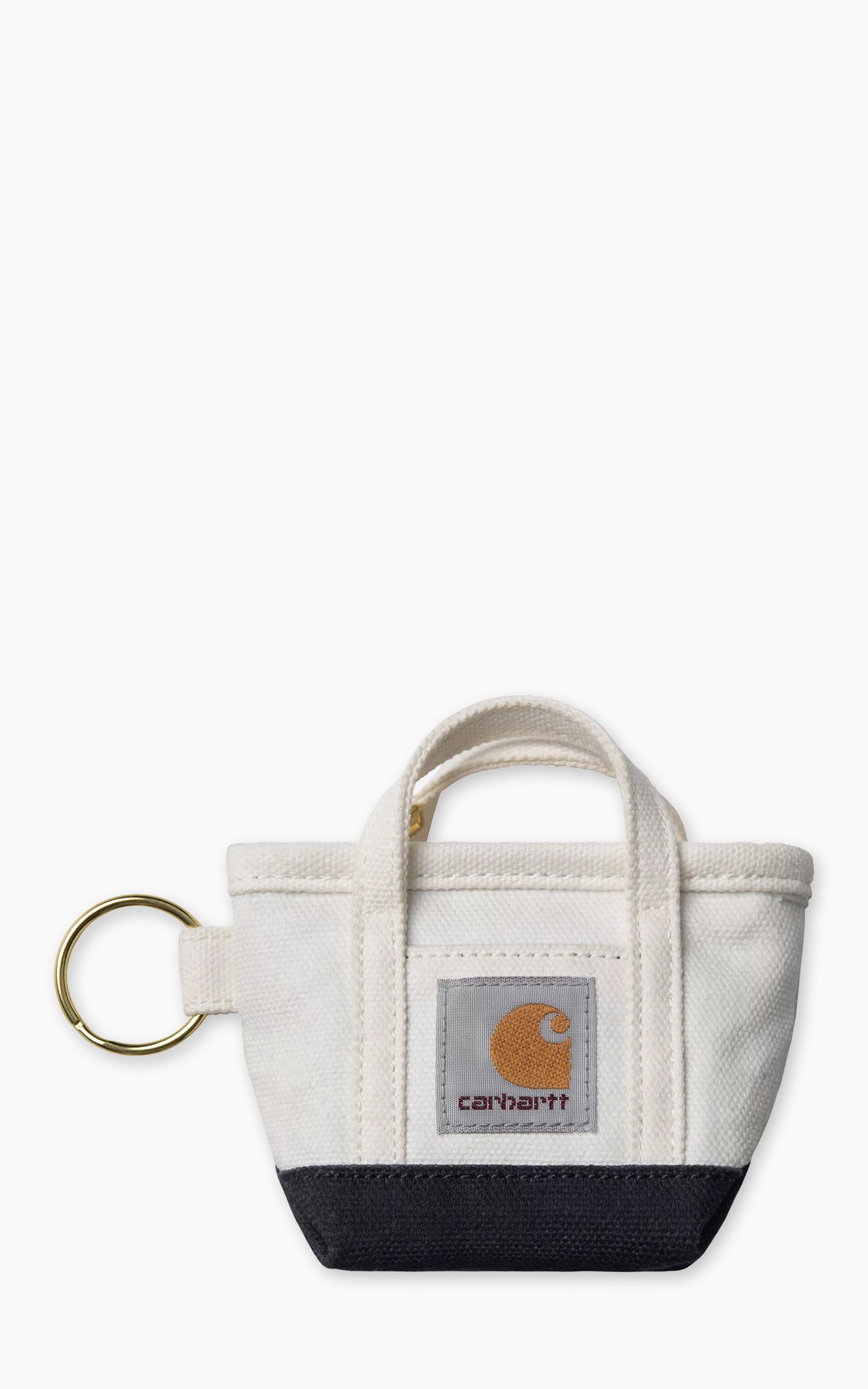 Carhartt WIP Mini Tote Bag Keychain Natural/Blue